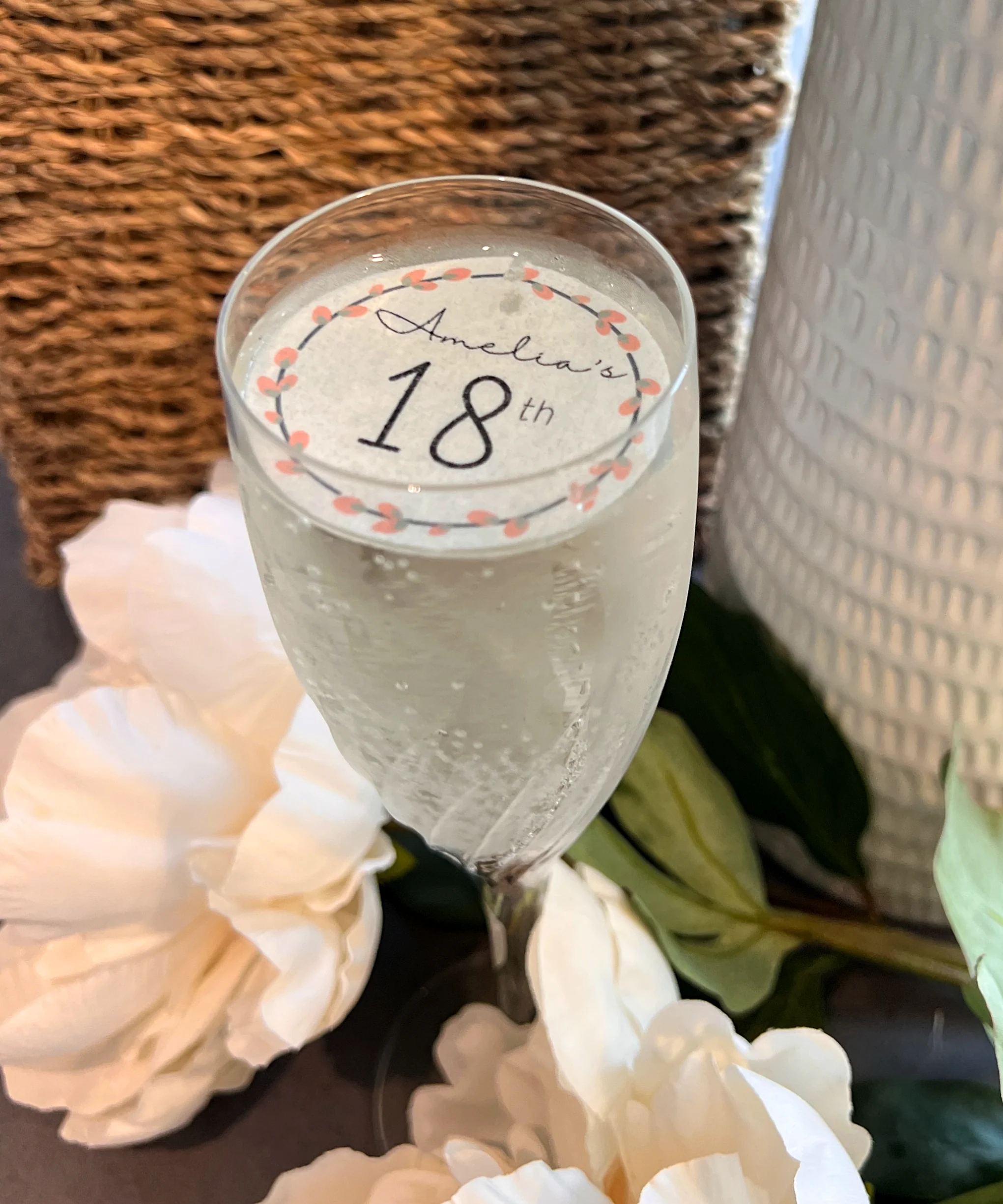 Personalised Birthday Age Edible Cocktail Drink Toppers - Image 3