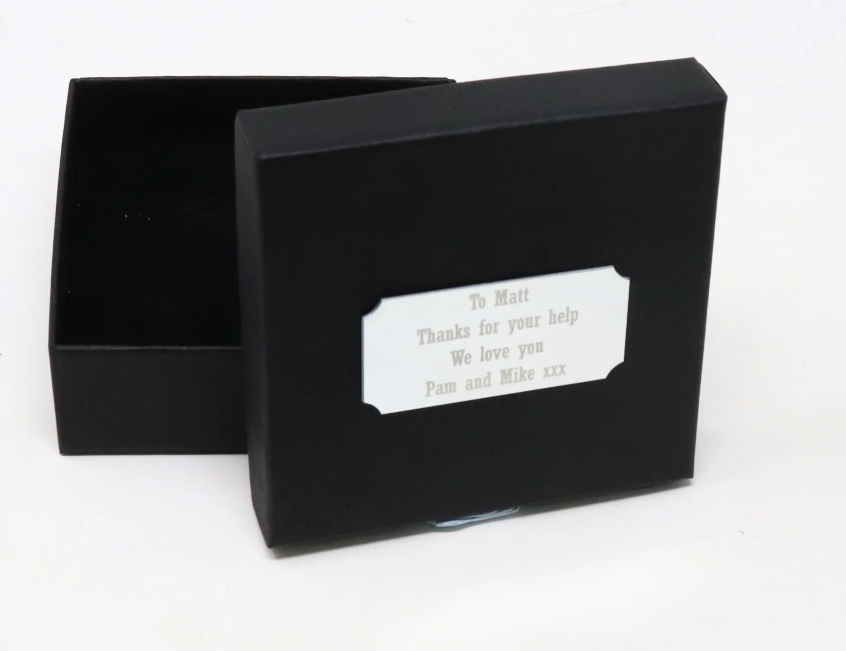 Personalised Black Pocket Watch - Best Man Wedding Design - Image 3