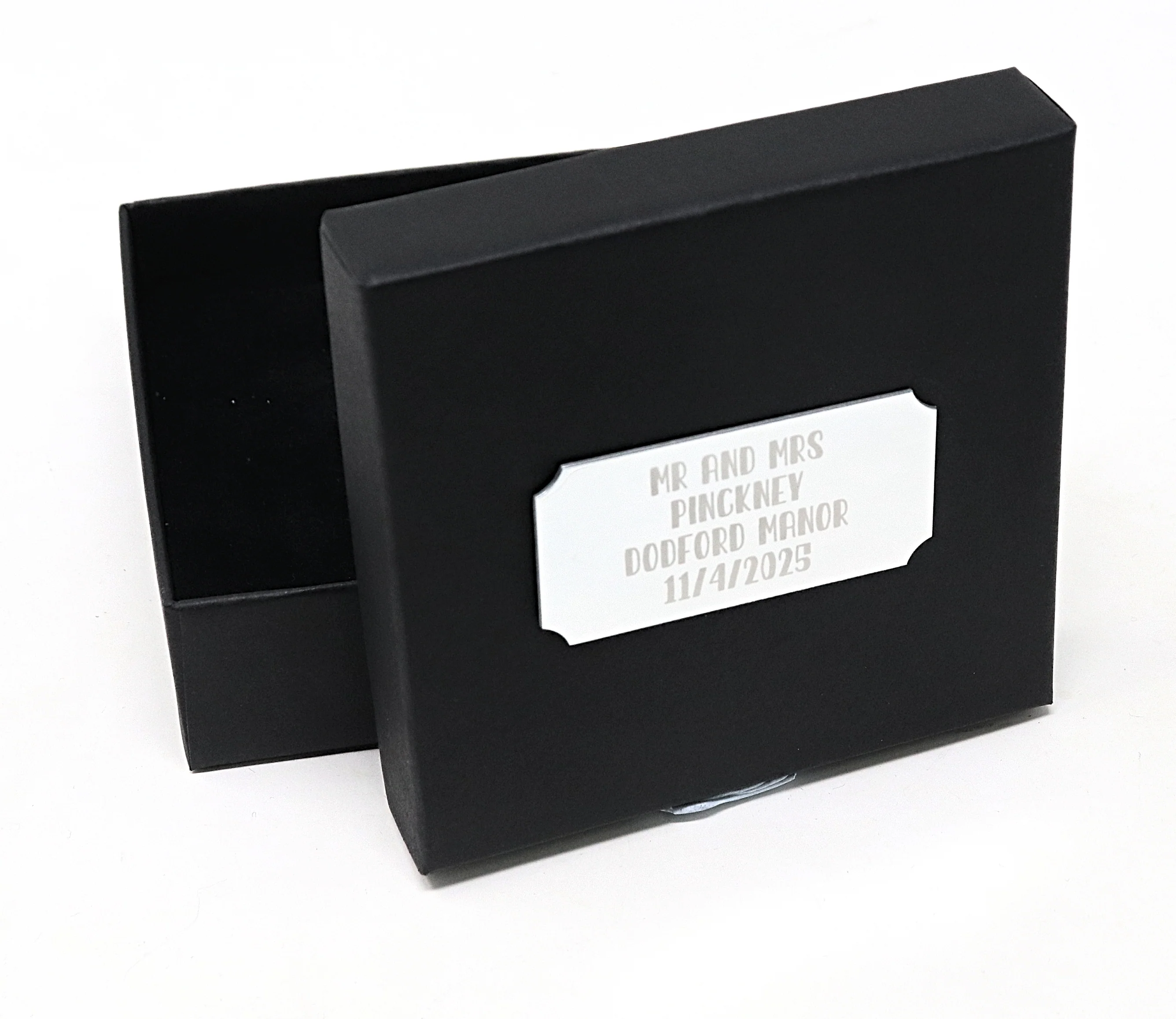 Personalised Black Pocket Watch - Groom Wedding Design - Image 3