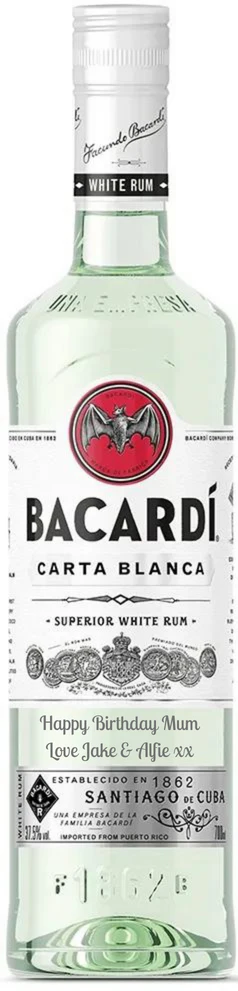 Personalised Bottle of Bacardi 70cl - Image 4