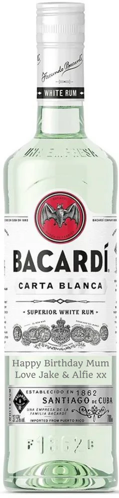 Personalised Bottle of Bacardi 70cl - Image 6