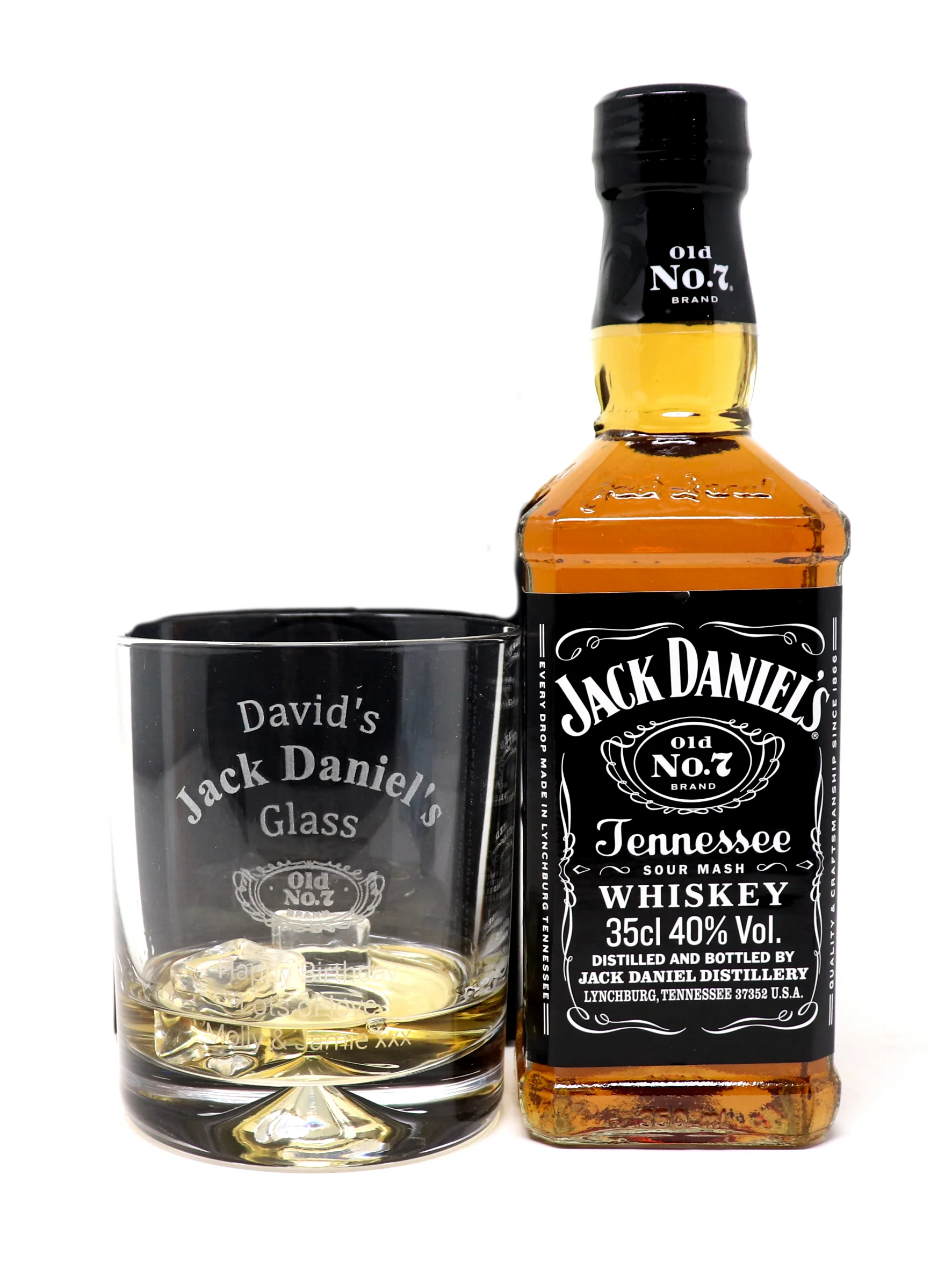 Personalised Glass Tumbler & 35cl Jack Daniels - Jack Daniels Design - Image 5