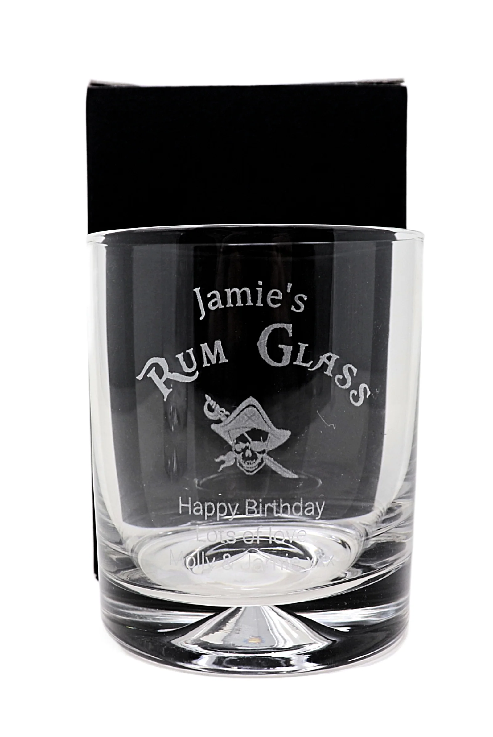 Personalised Rum Glass Tumbler & 70cl Captain Morgan Rum Gift Set - Image 4