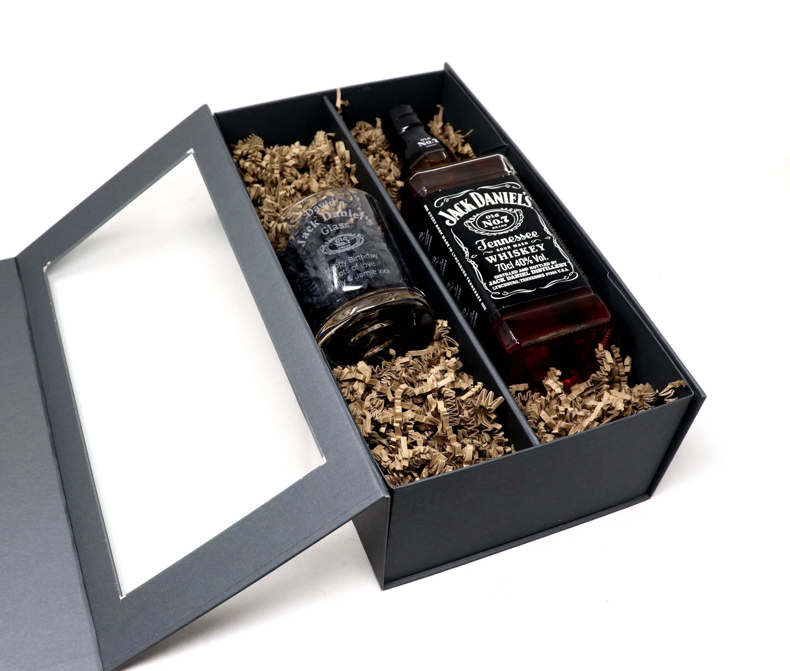 Personalised Glass Tumbler & 70cl Jack Daniels - Jack Daniels Design - Image 3