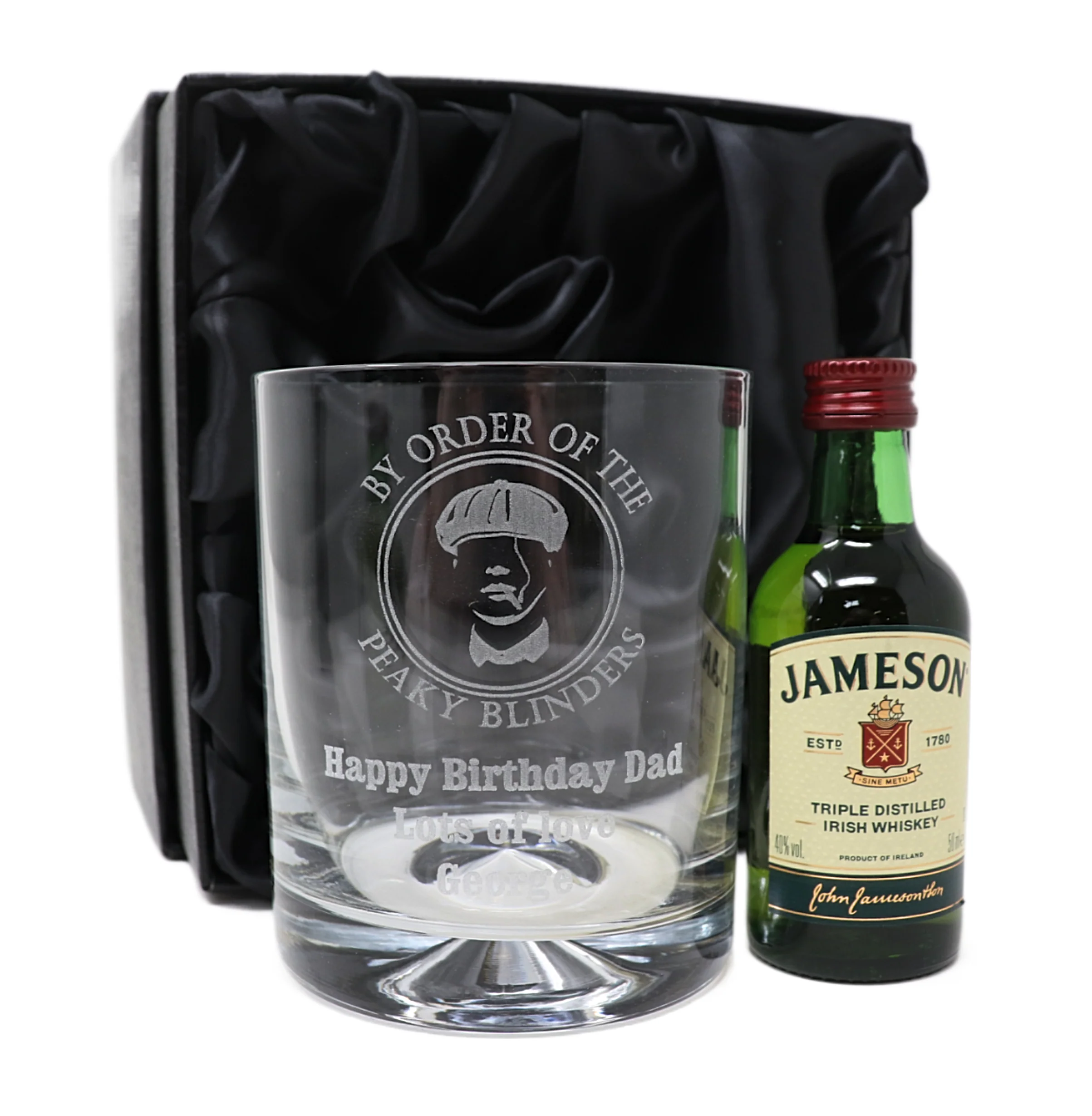 Personalised Glass Tumbler & Miniature - Peaky Blinders Design - Image 11
