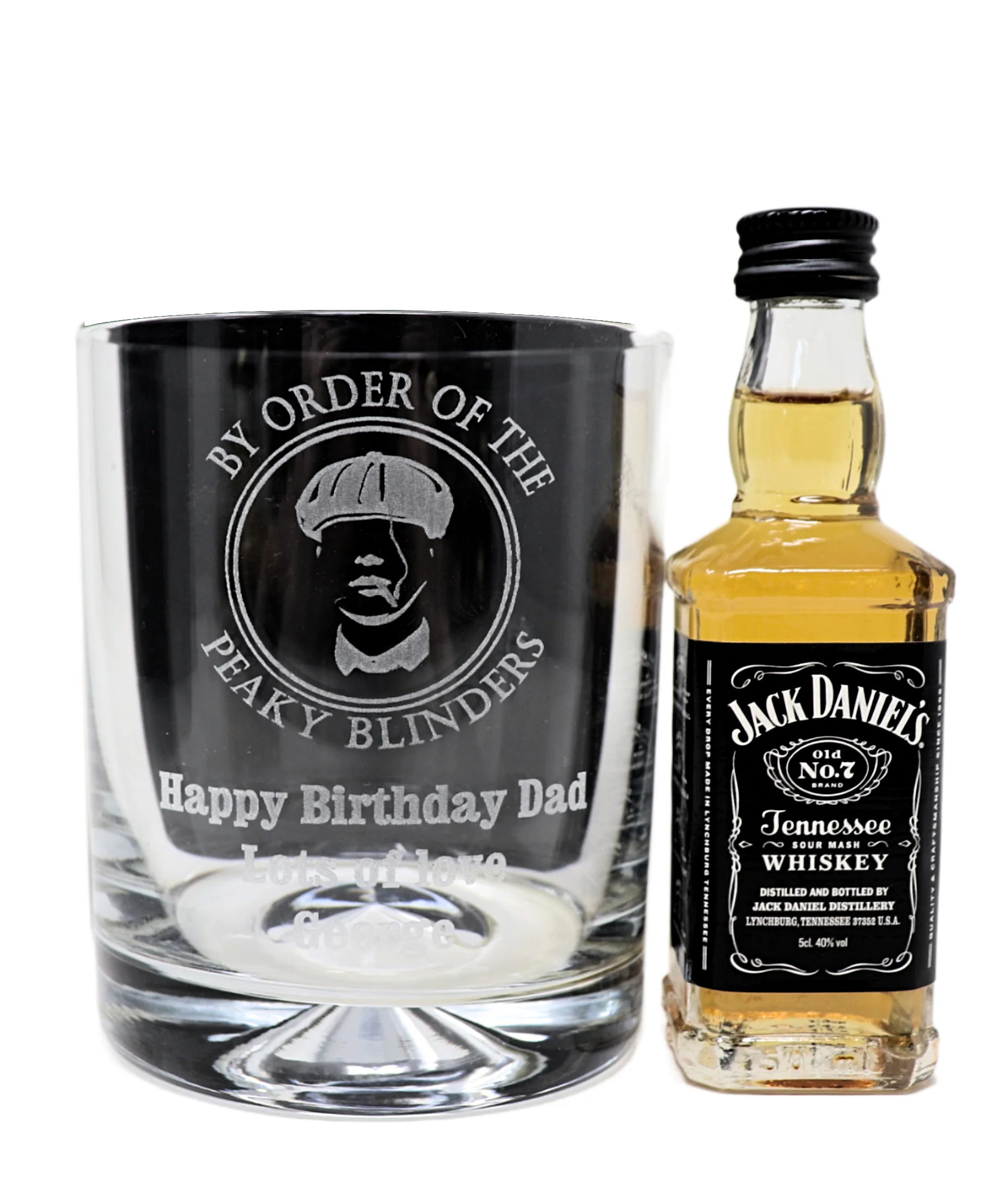 Personalised Glass Tumbler & Miniature - Peaky Blinders Design - Image 15