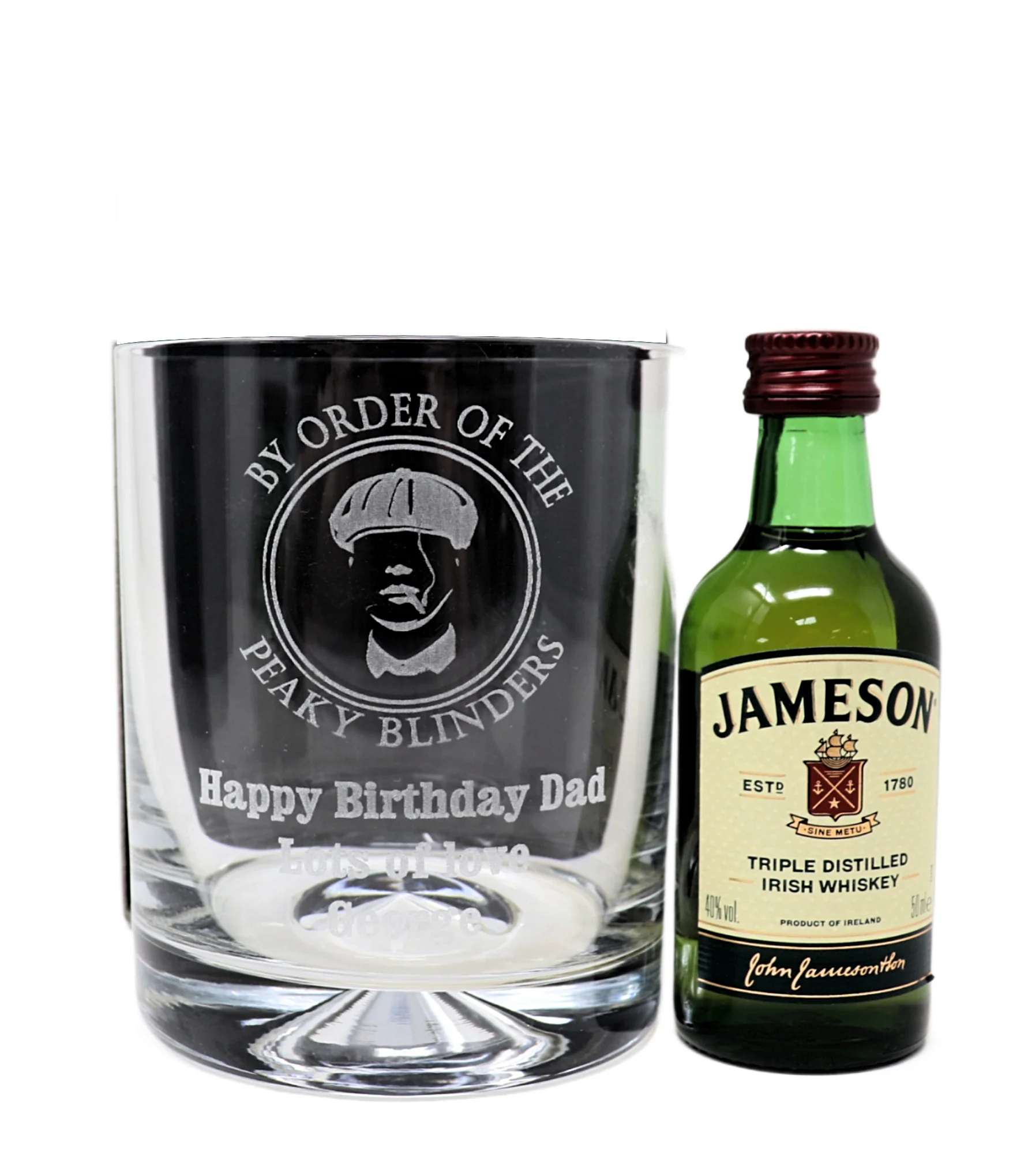 Personalised Glass Tumbler & Miniature - Peaky Blinders Design - Image 16