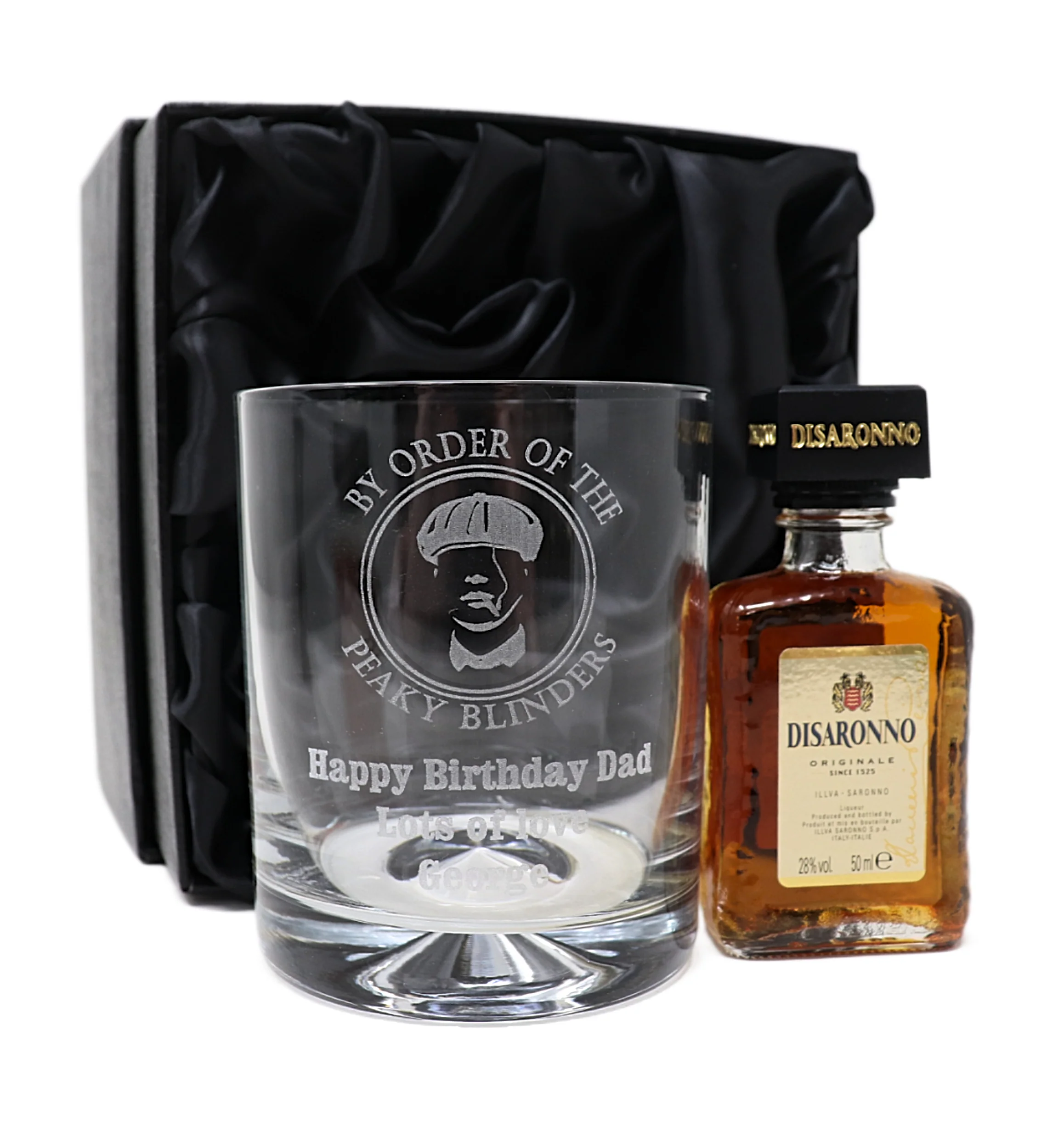 Personalised Glass Tumbler & Miniature - Peaky Blinders Design - Image 4