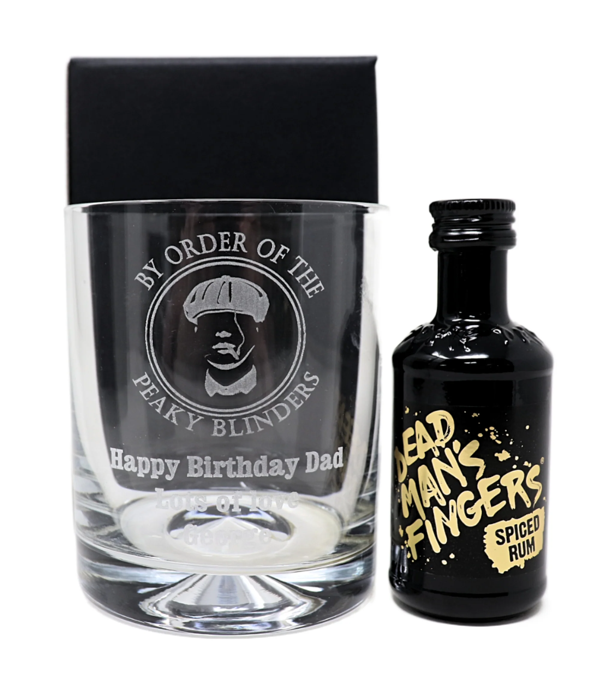 Personalised Glass Tumbler & Miniature - Peaky Blinders Design - Image 5