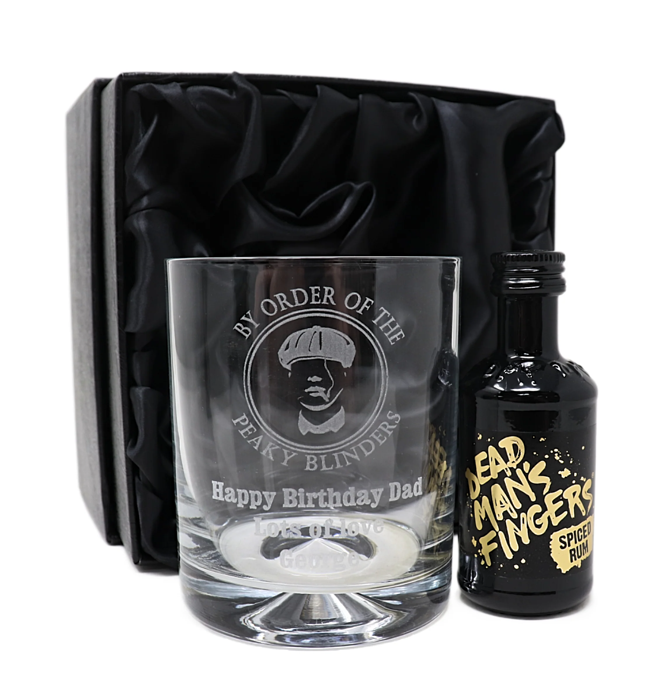 Personalised Glass Tumbler & Miniature - Peaky Blinders Design - Image 6