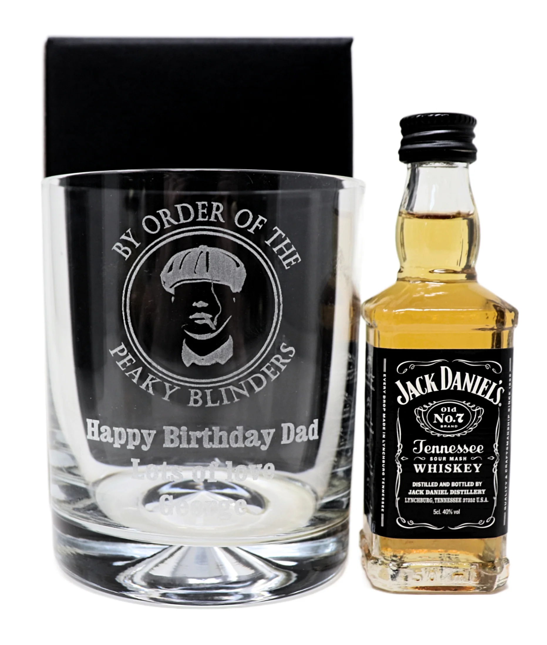 Personalised Glass Tumbler & Miniature - Peaky Blinders Design - Image 8
