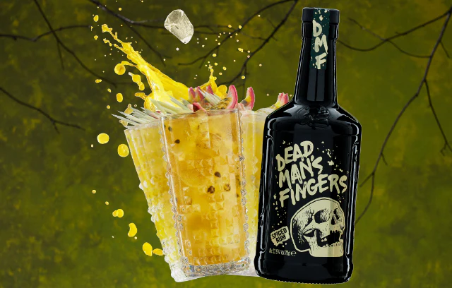 Personalised Crystal Rum Glass Tumbler & 70cl Dead Man's Fingers Spiced Rum - Image 4