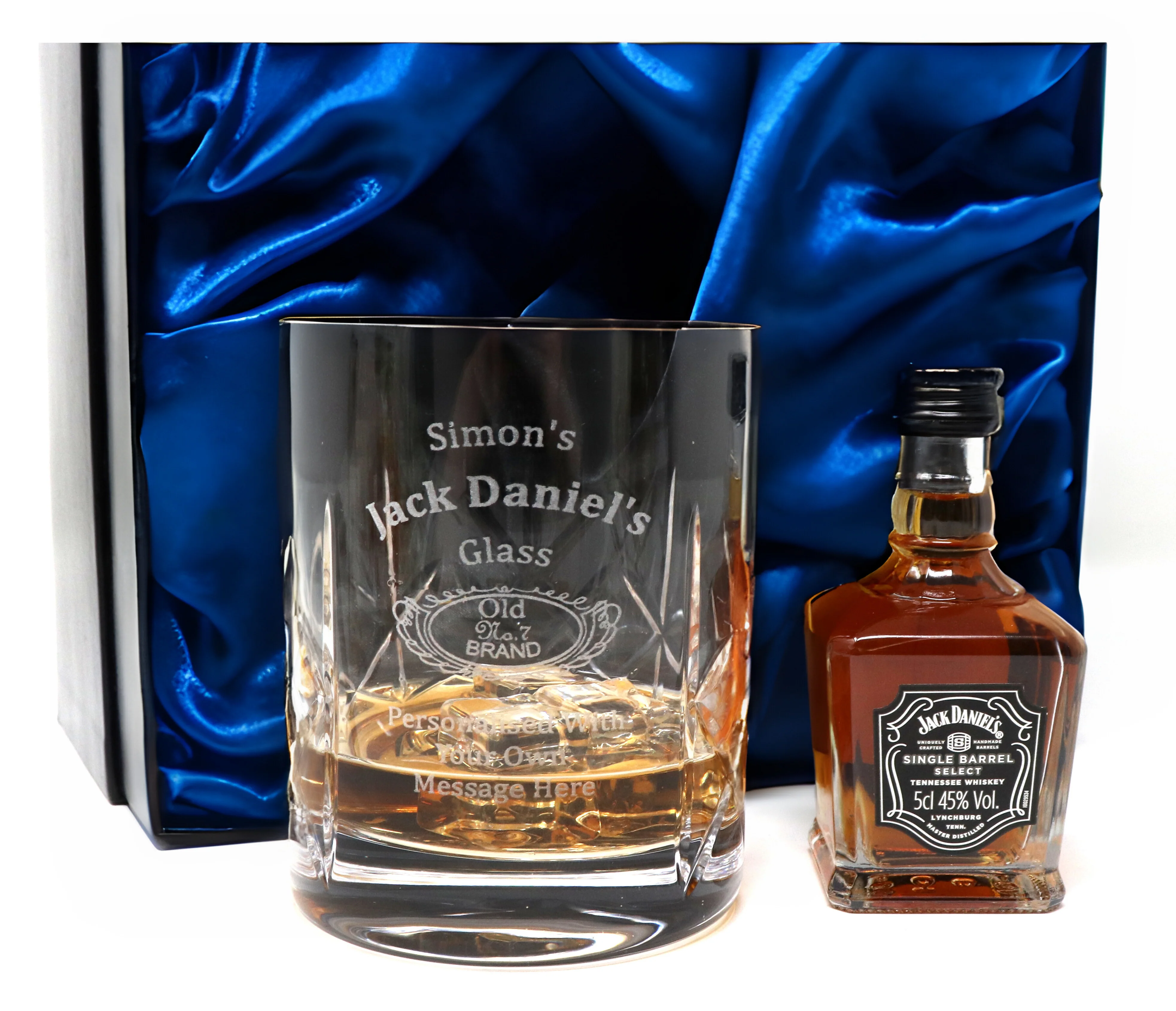 Personalised Crystal Glass Tumbler & Miniature - Jack Daniels Design - Image 4
