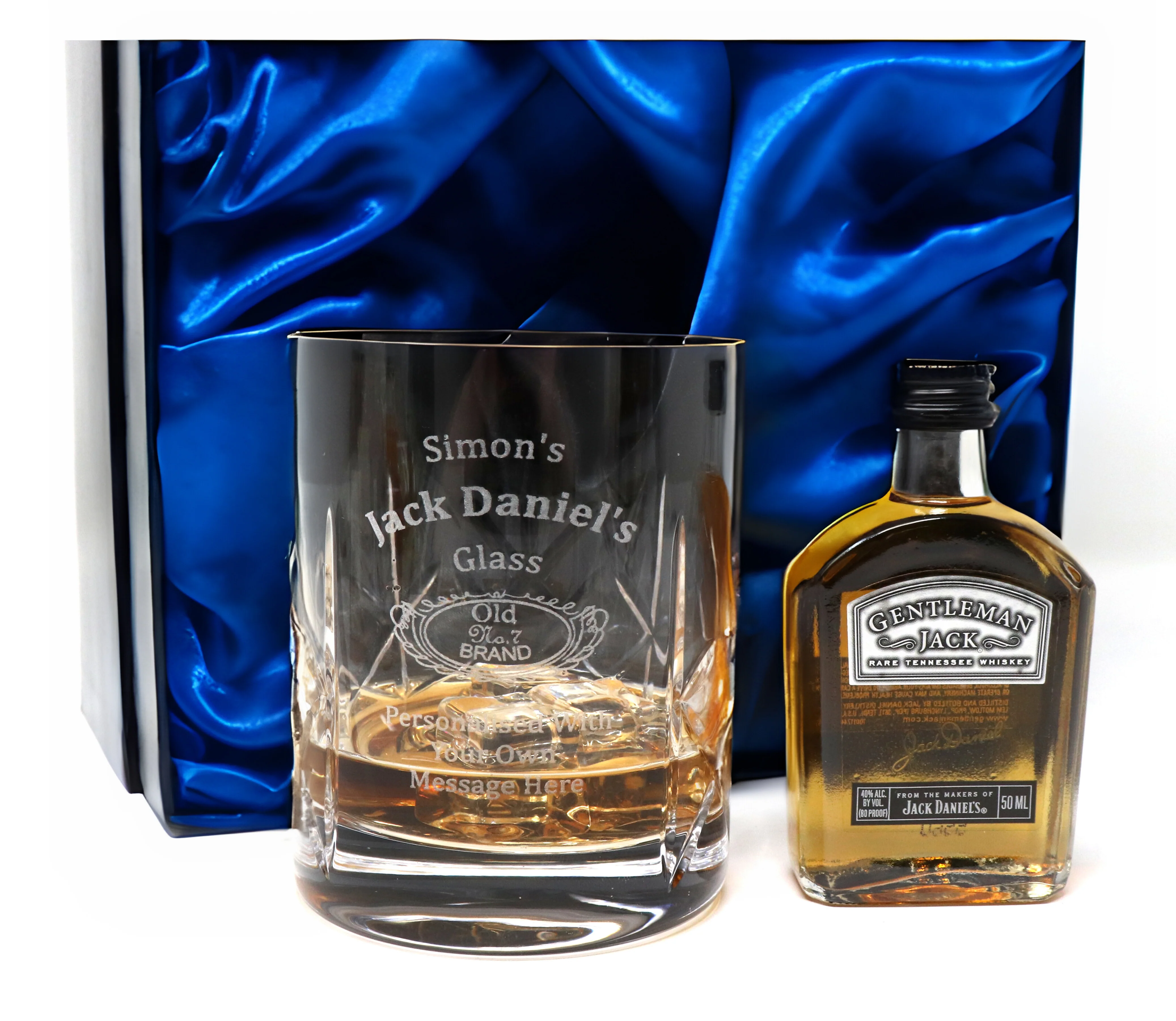 Personalised Crystal Glass Tumbler & Miniature - Jack Daniels Design - Image 5