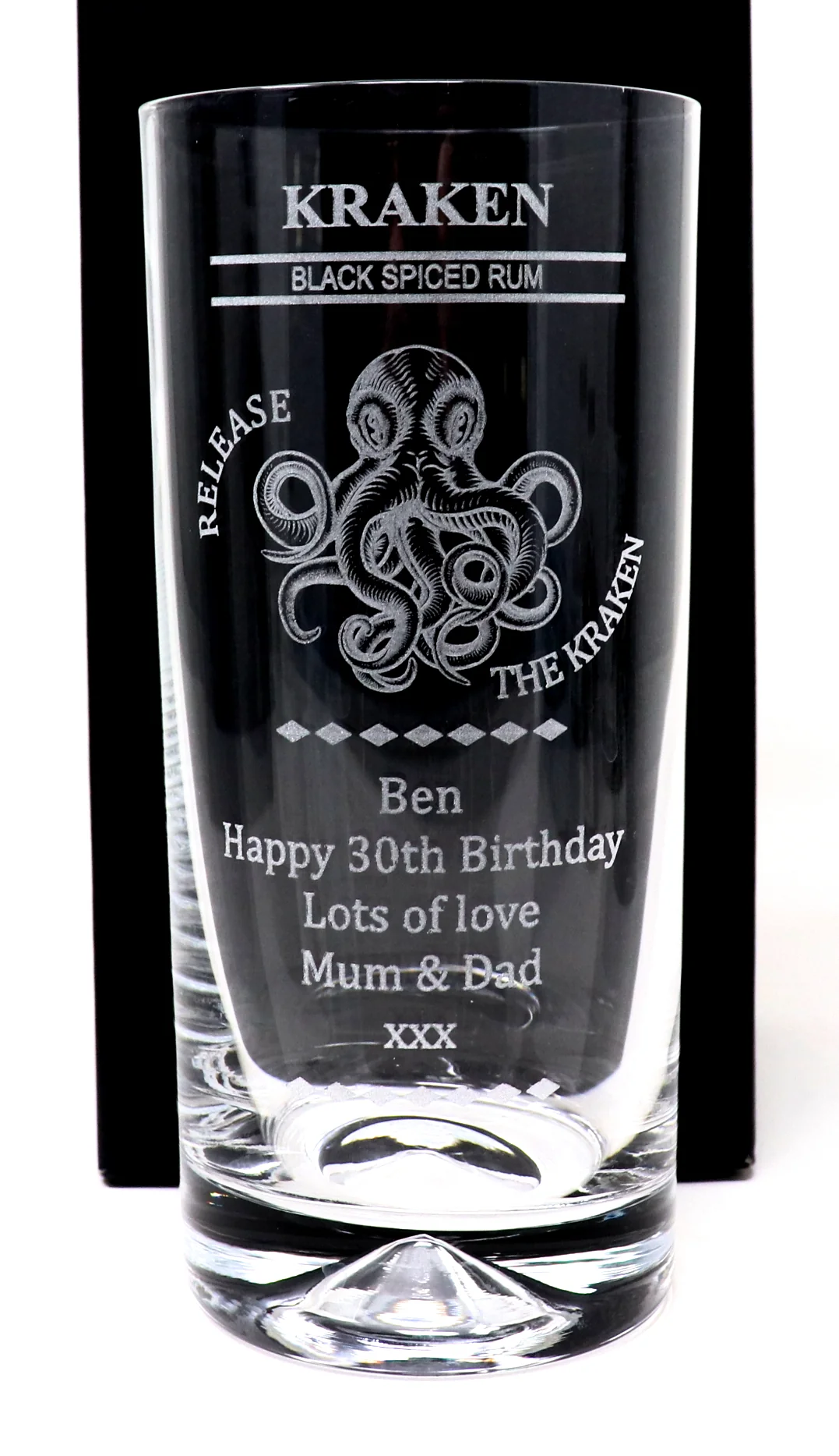 Personalised Kraken Octopus Highball Glass & 35cl Kraken Rum Gift Set - Image 4