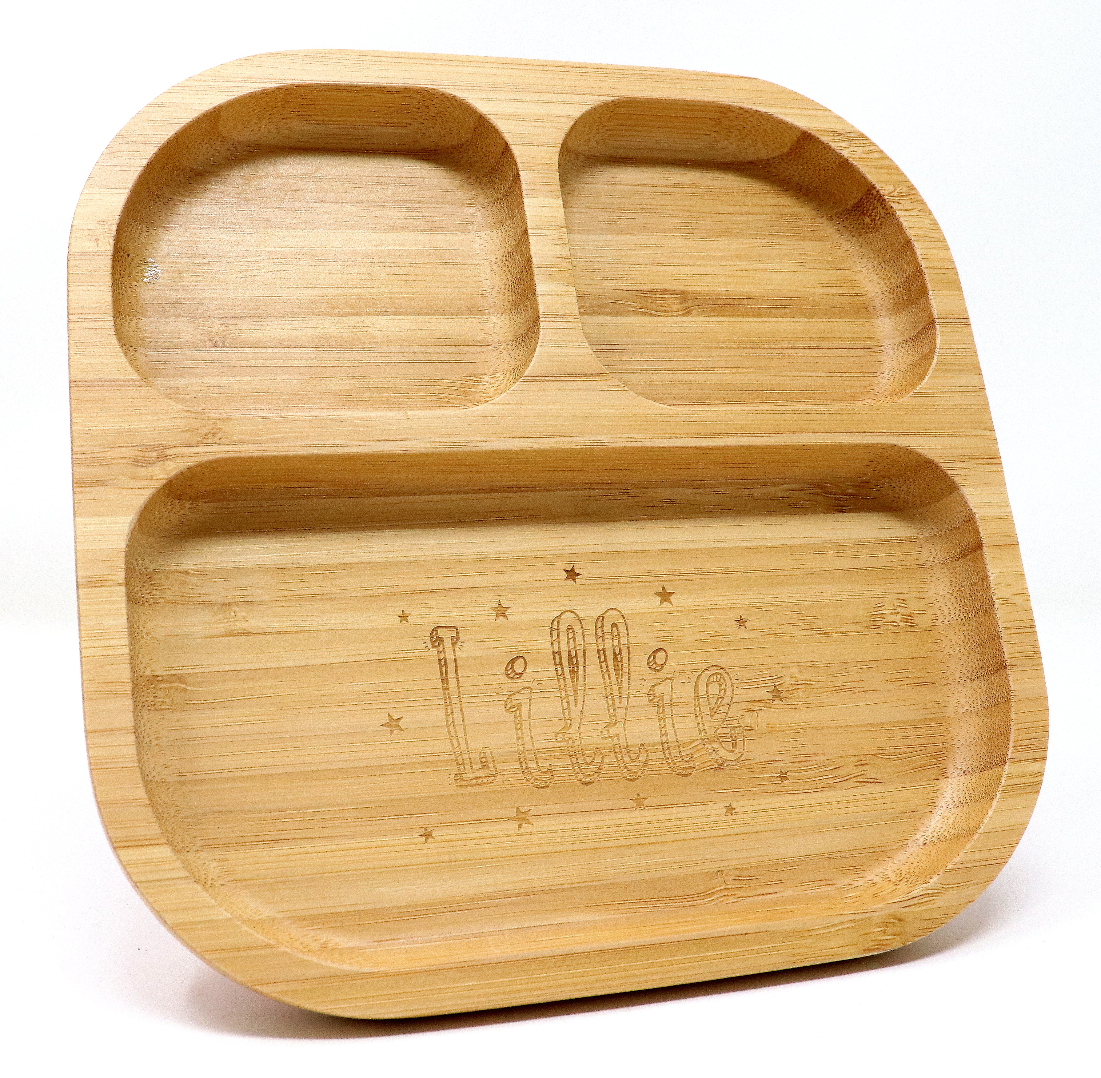 Personalised Eco Friendly Bamboo Suction Dinner Plate for Babies & Children - Image 5
