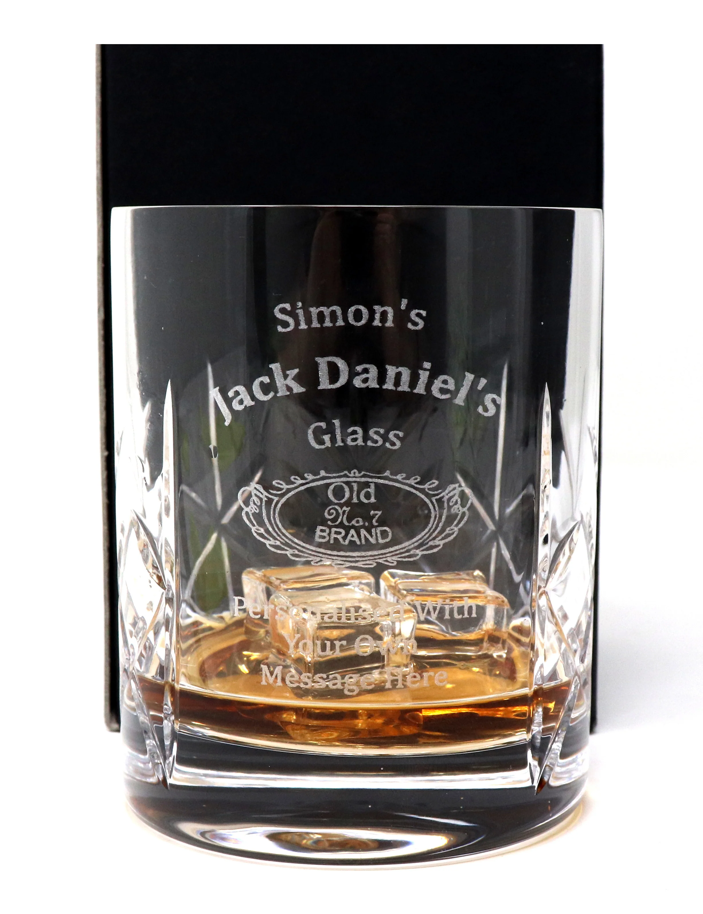 Personalised Crystal Glass Tumbler & 35cl Jack Daniels - Jack Daniels Design - Image 4