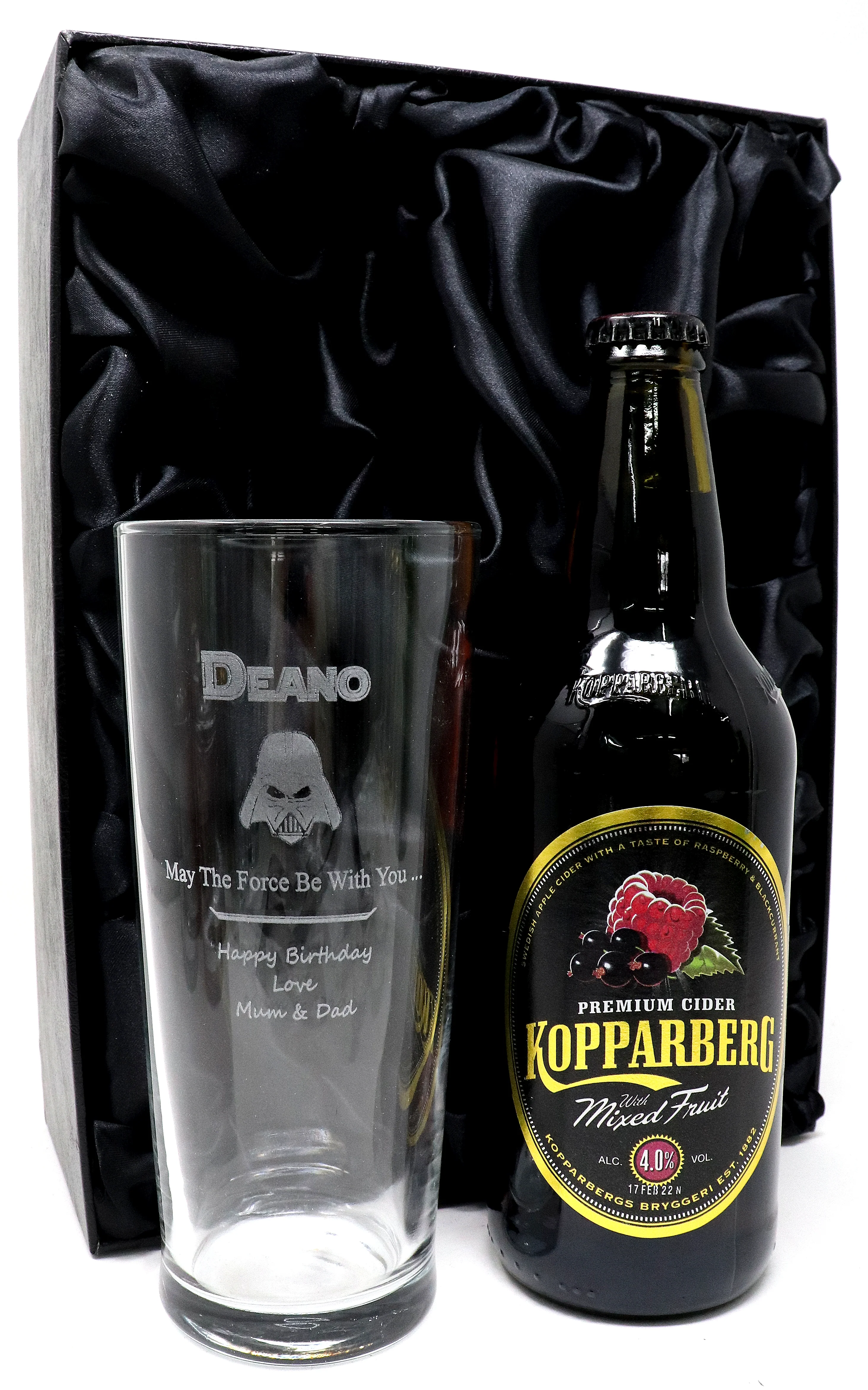 Personalised Pint Glass & Beer/Cider Gift Set - Star Wars Darth Vader Design - Image 10