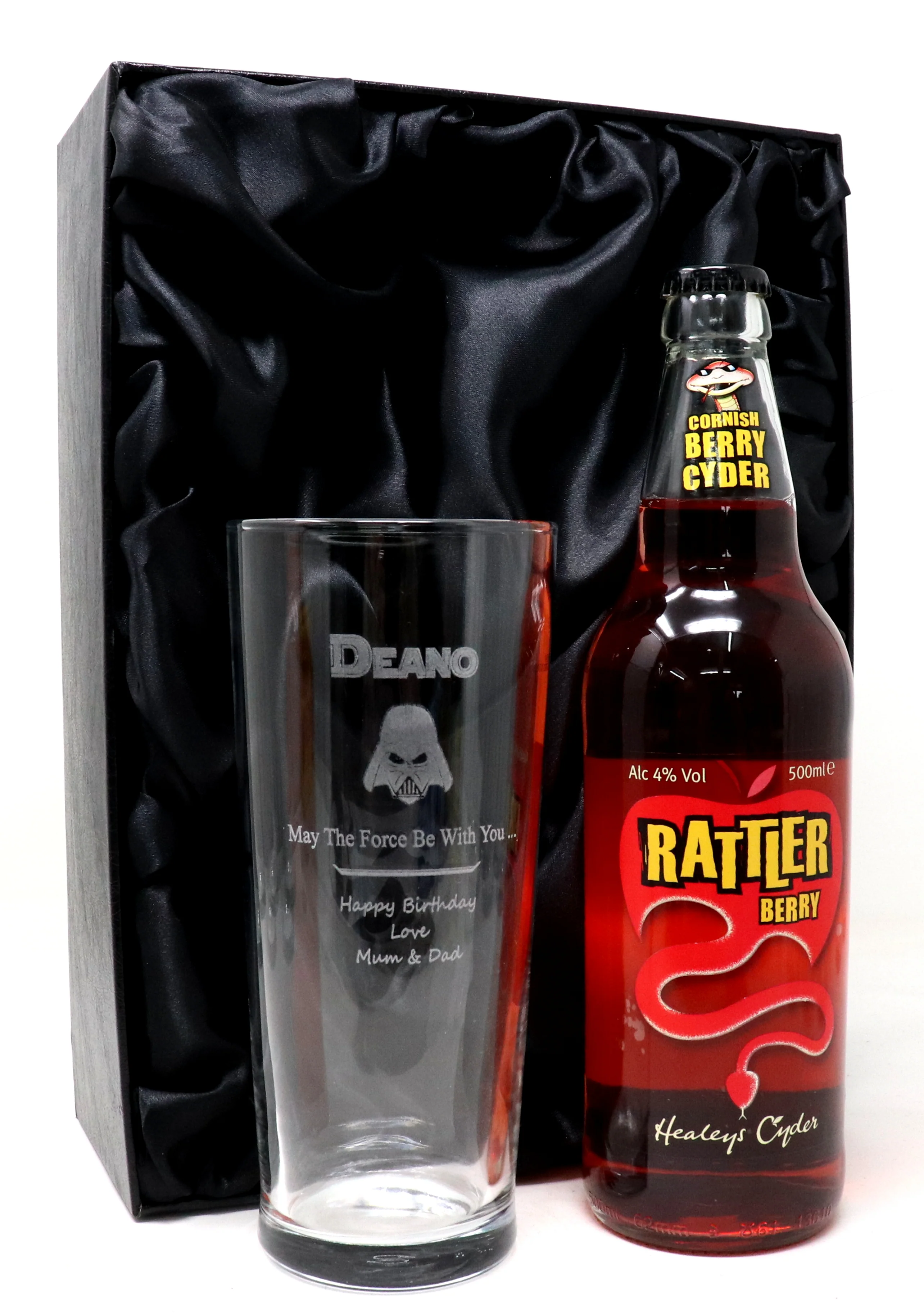 Personalised Pint Glass & Beer/Cider Gift Set - Star Wars Darth Vader Design - Image 13