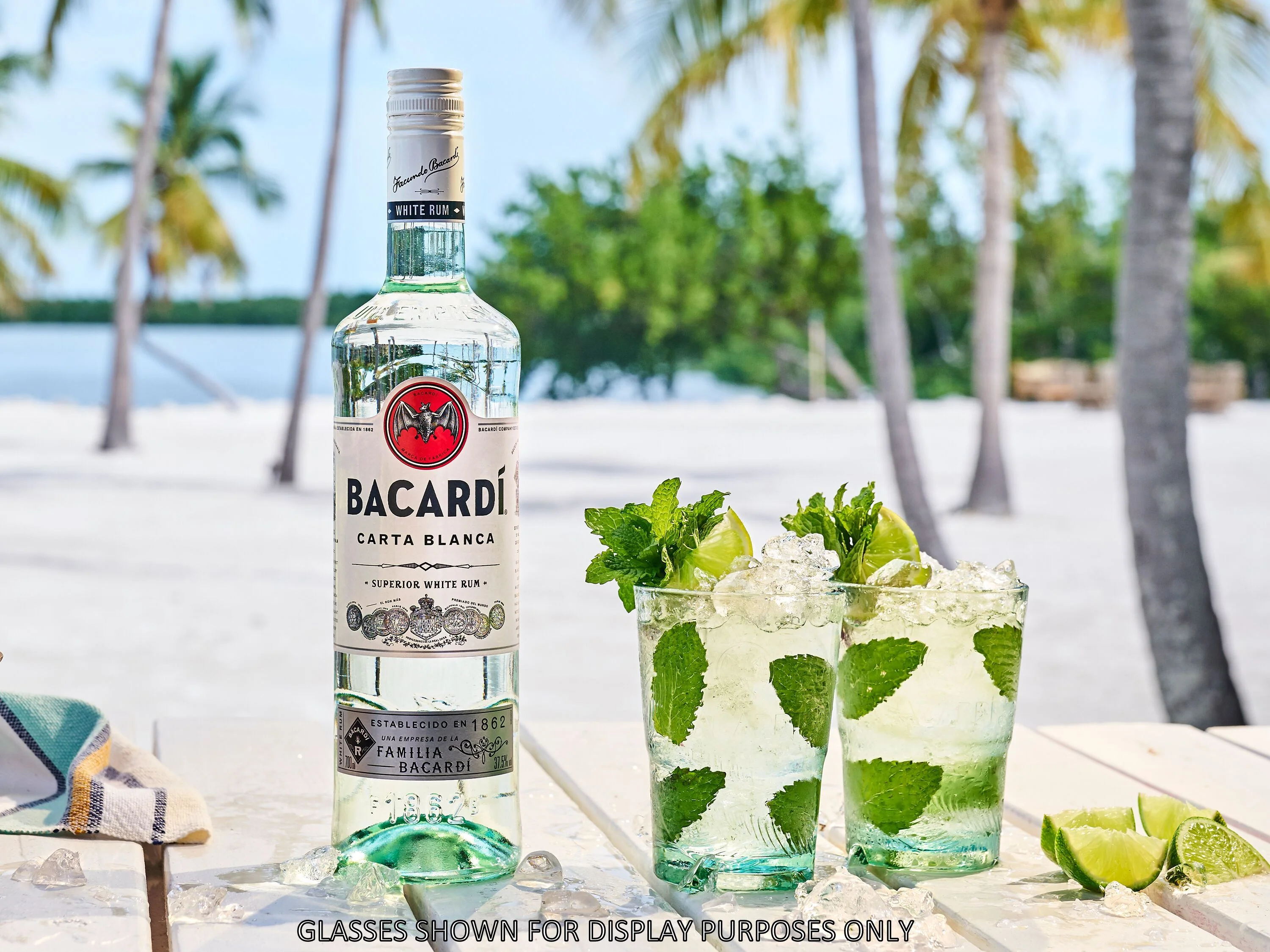 Personalised Pair of Crystal Highball Glasses & Bacardi - Image 4