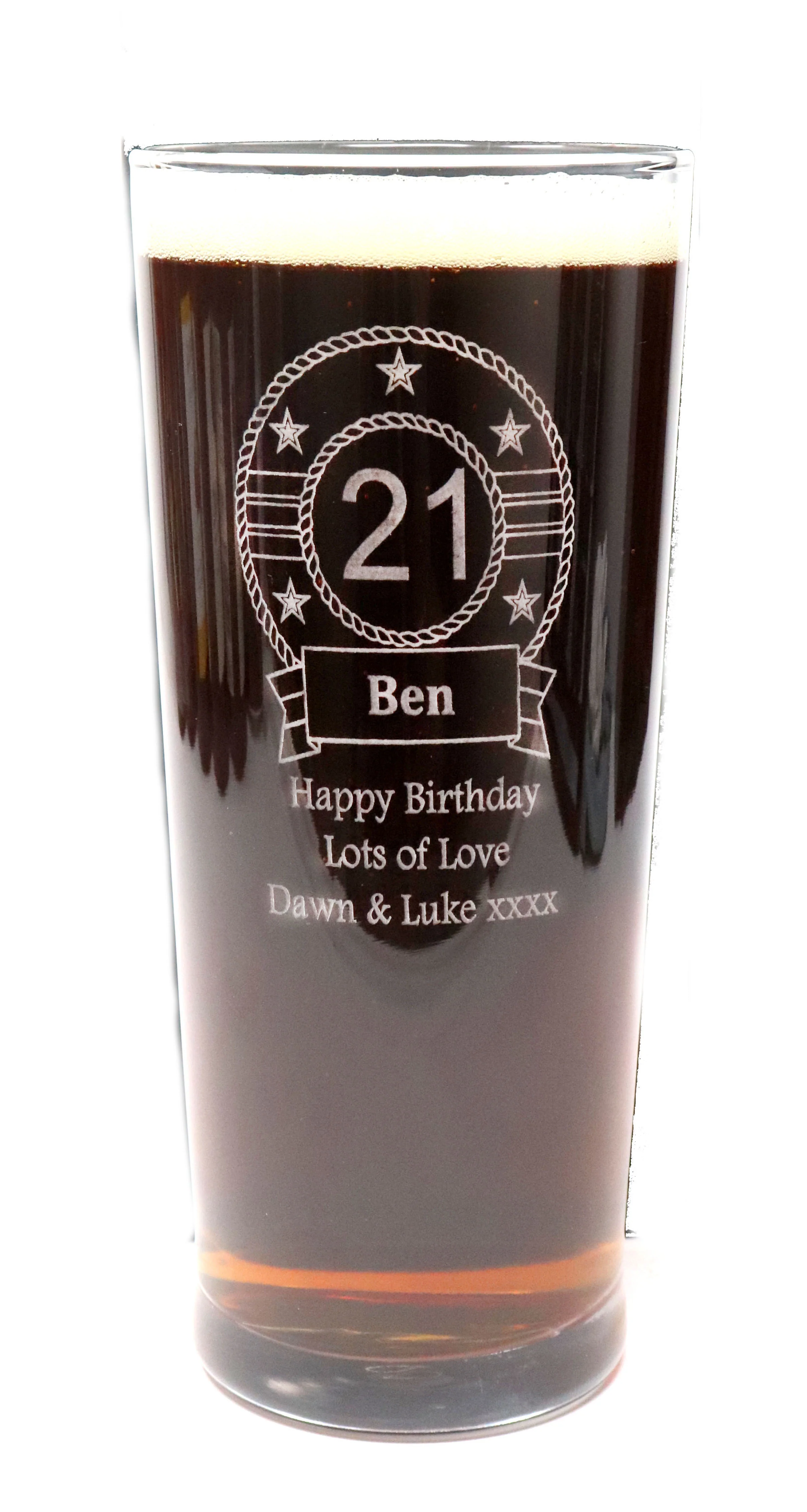 Personalised Birthday Pint Glass & 6 Bottles of Cider Gift Set - Image 3