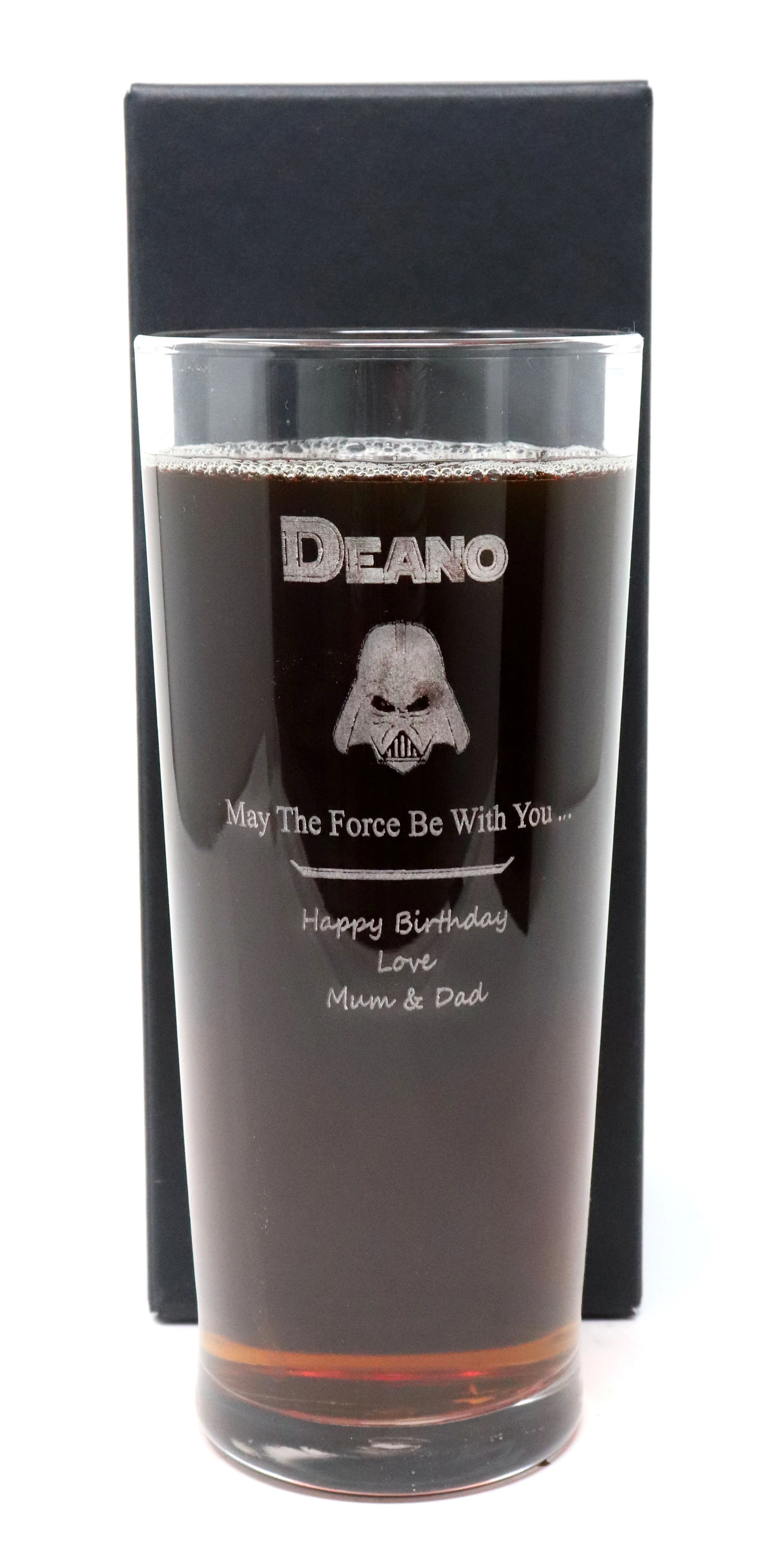 Personalised Pint Glass & 6 Bottles of Beer Gift Set - Darth Vader Design - Image 4