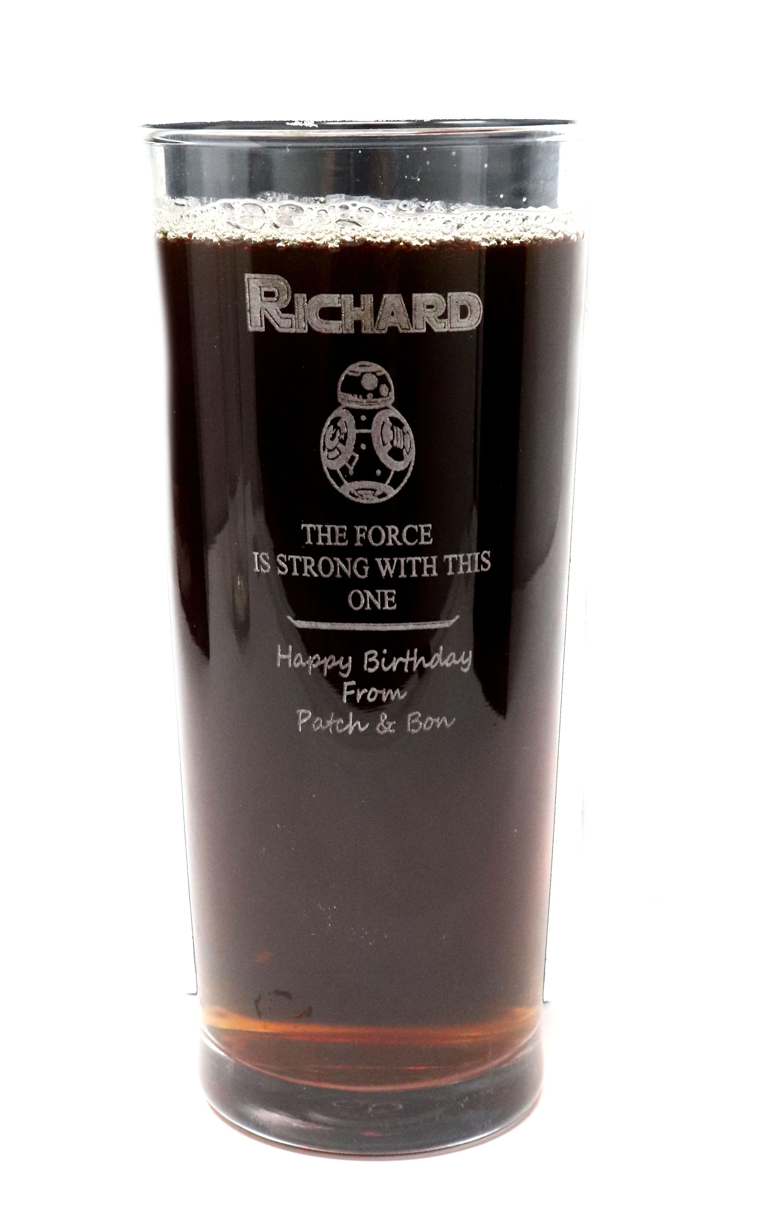 Personalised Pint Glass - Star Wars BB8 Design - Image 3