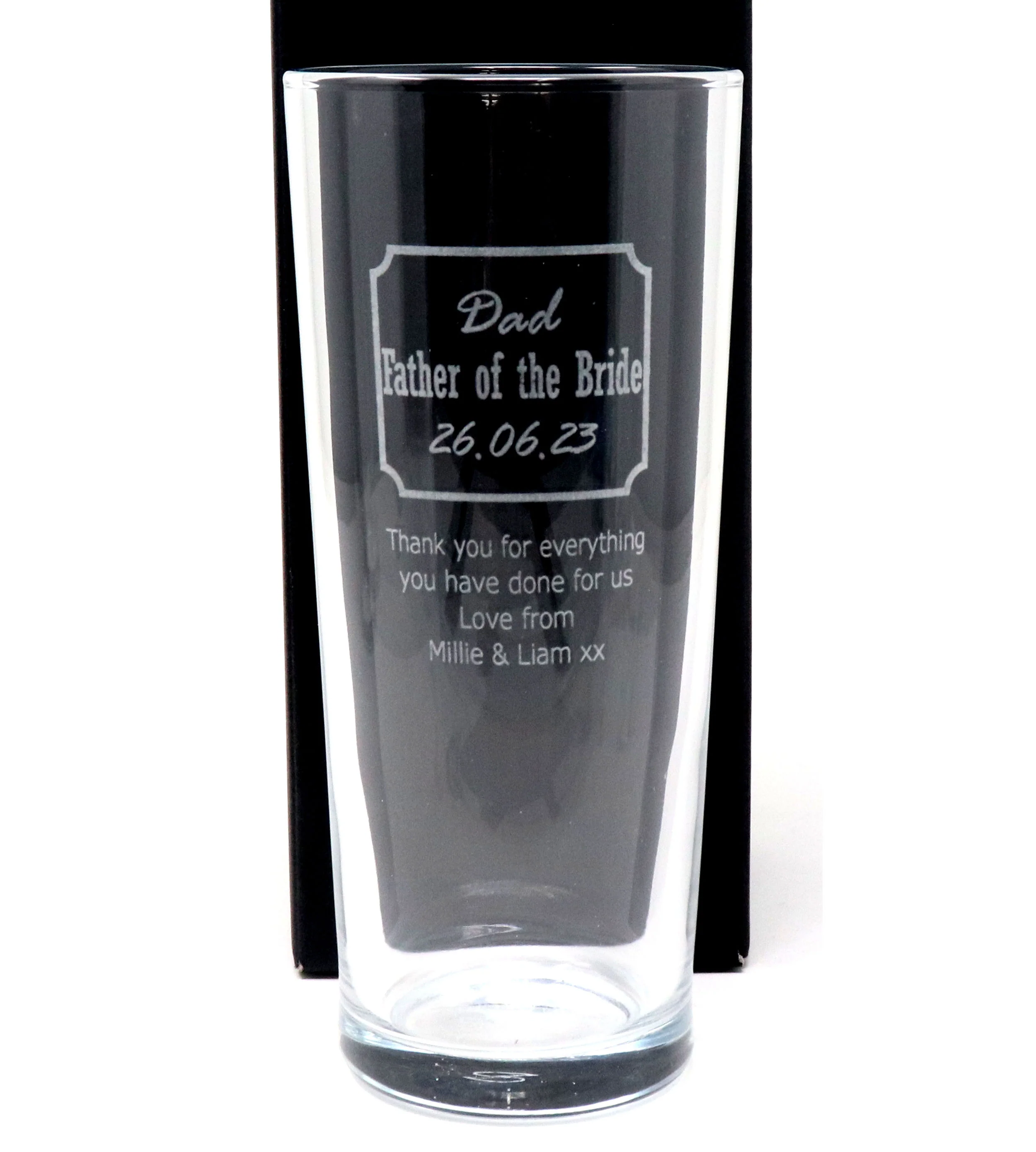 Personalised Engraved Pint Glass - Best Man Wedding Design - Image 3