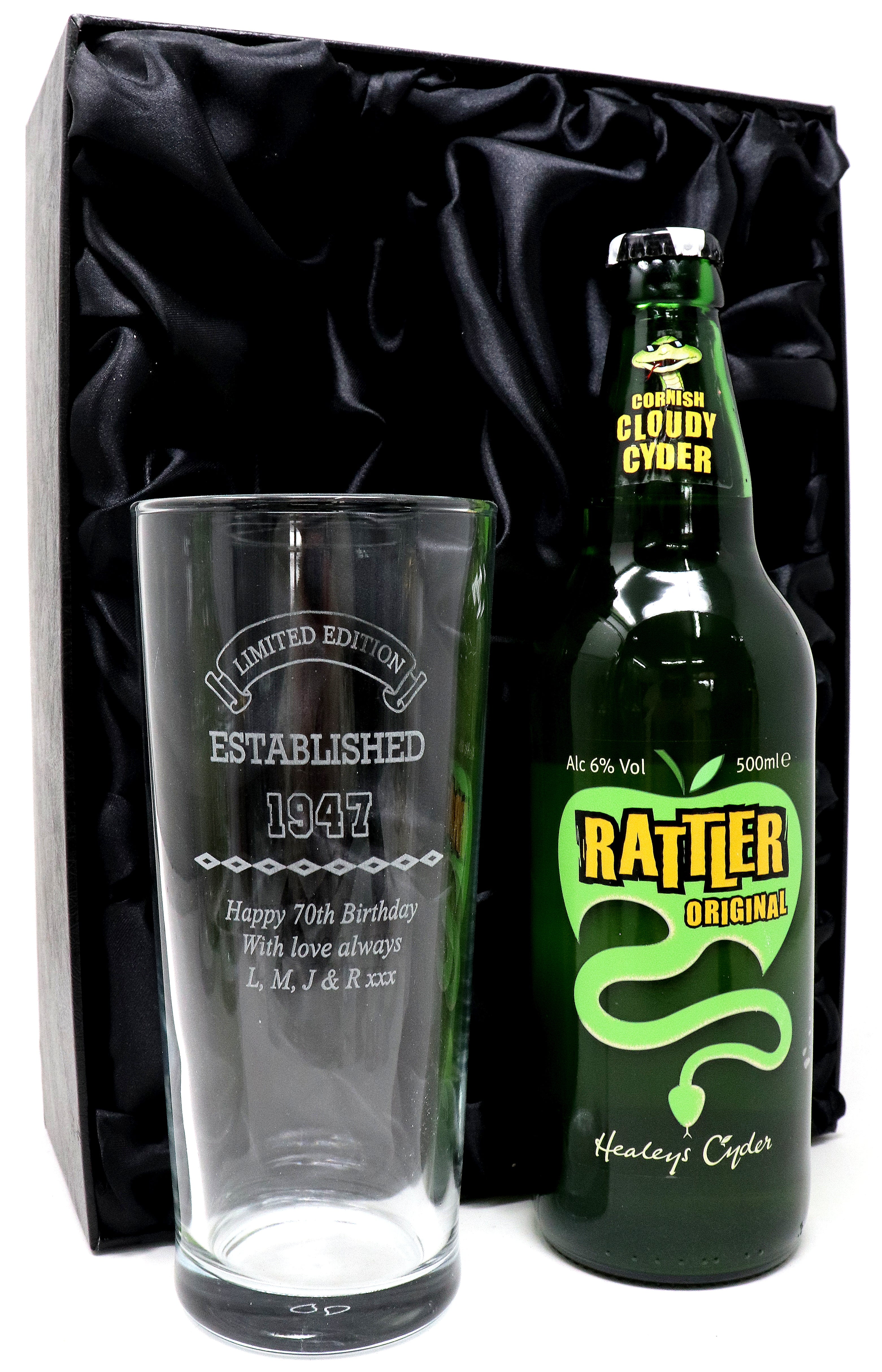 Personalised Pint Glass & Beer/Cider - Established Birthday Design - Image 5