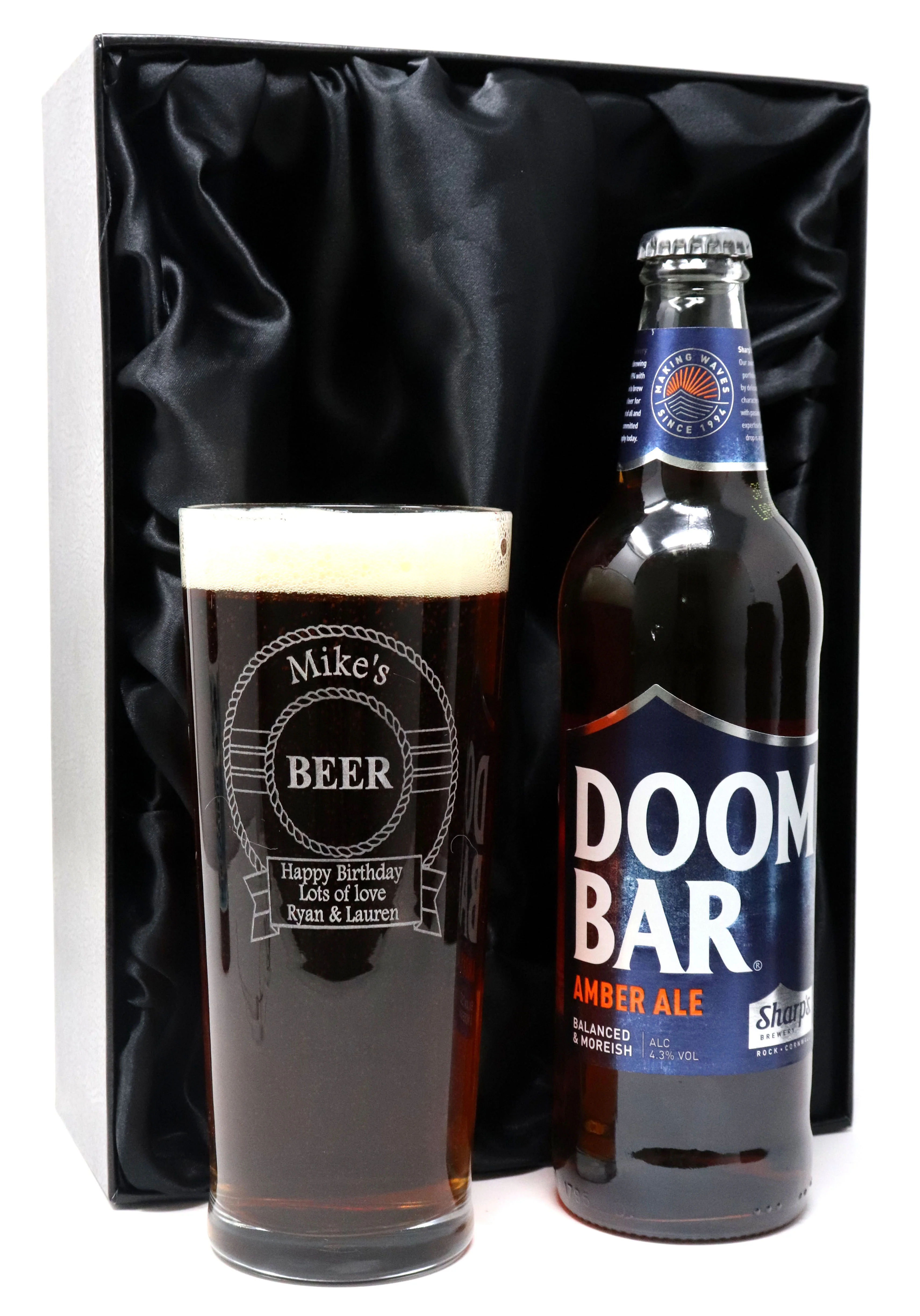 Personalised Pint Glass & Beer Gift Set - Beer Design - Image 4