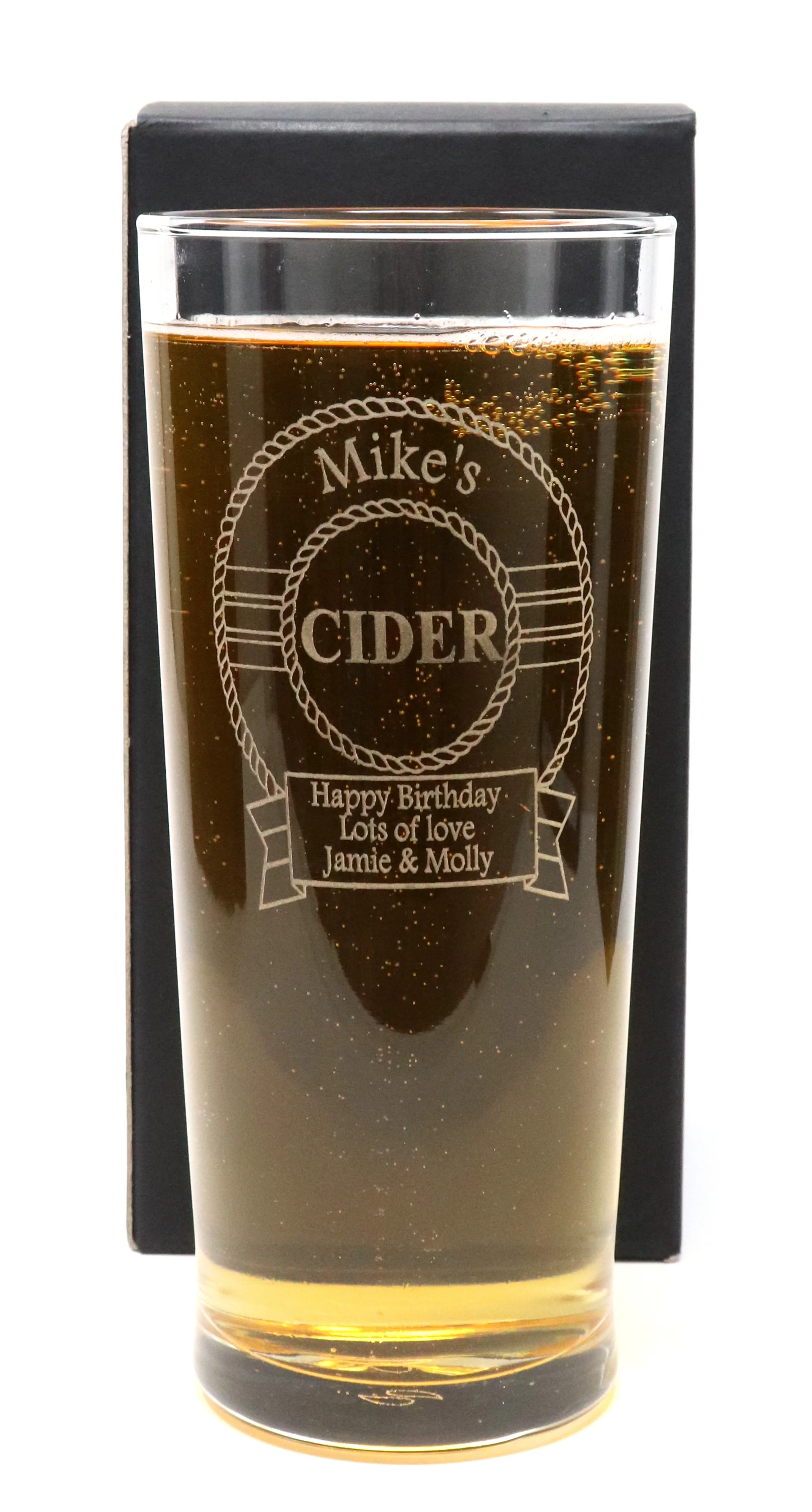 Personalised Engraved Pint Glass - Cider Design - Image 3