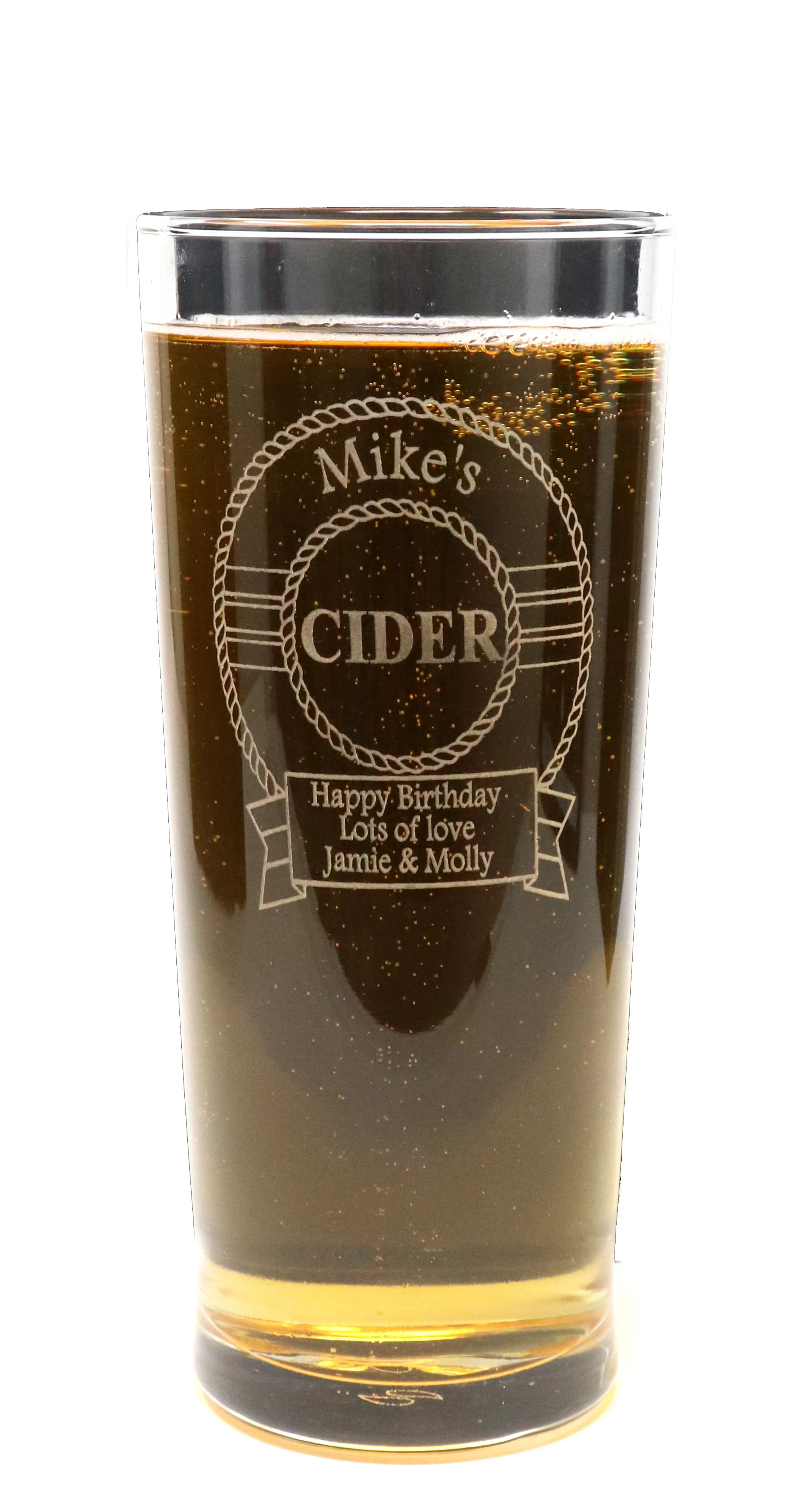 Personalised Engraved Pint Glass - Cider Design - Image 4