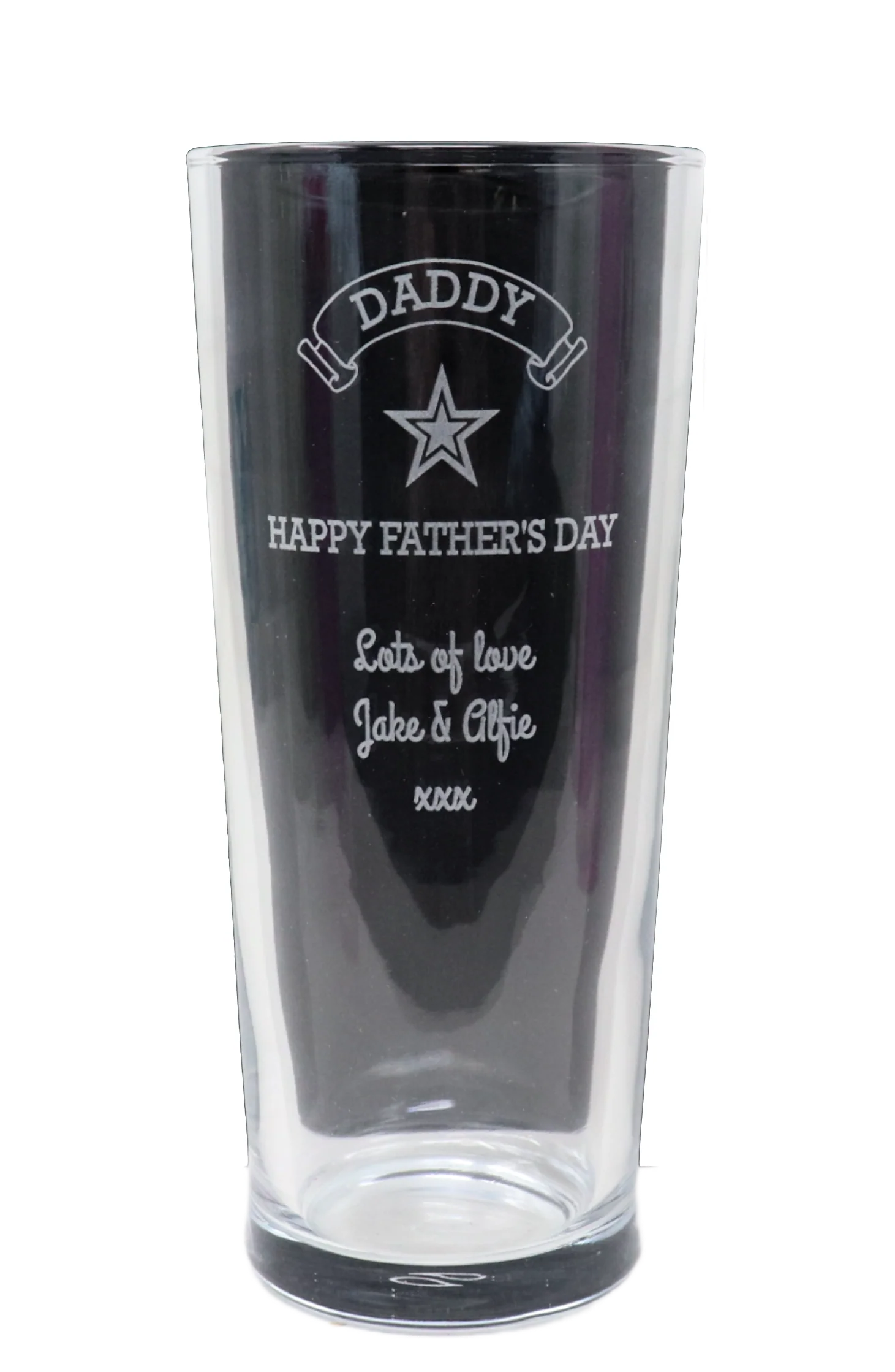 Personalised Engraved Pint Glass - Father's Day Design - Image 2