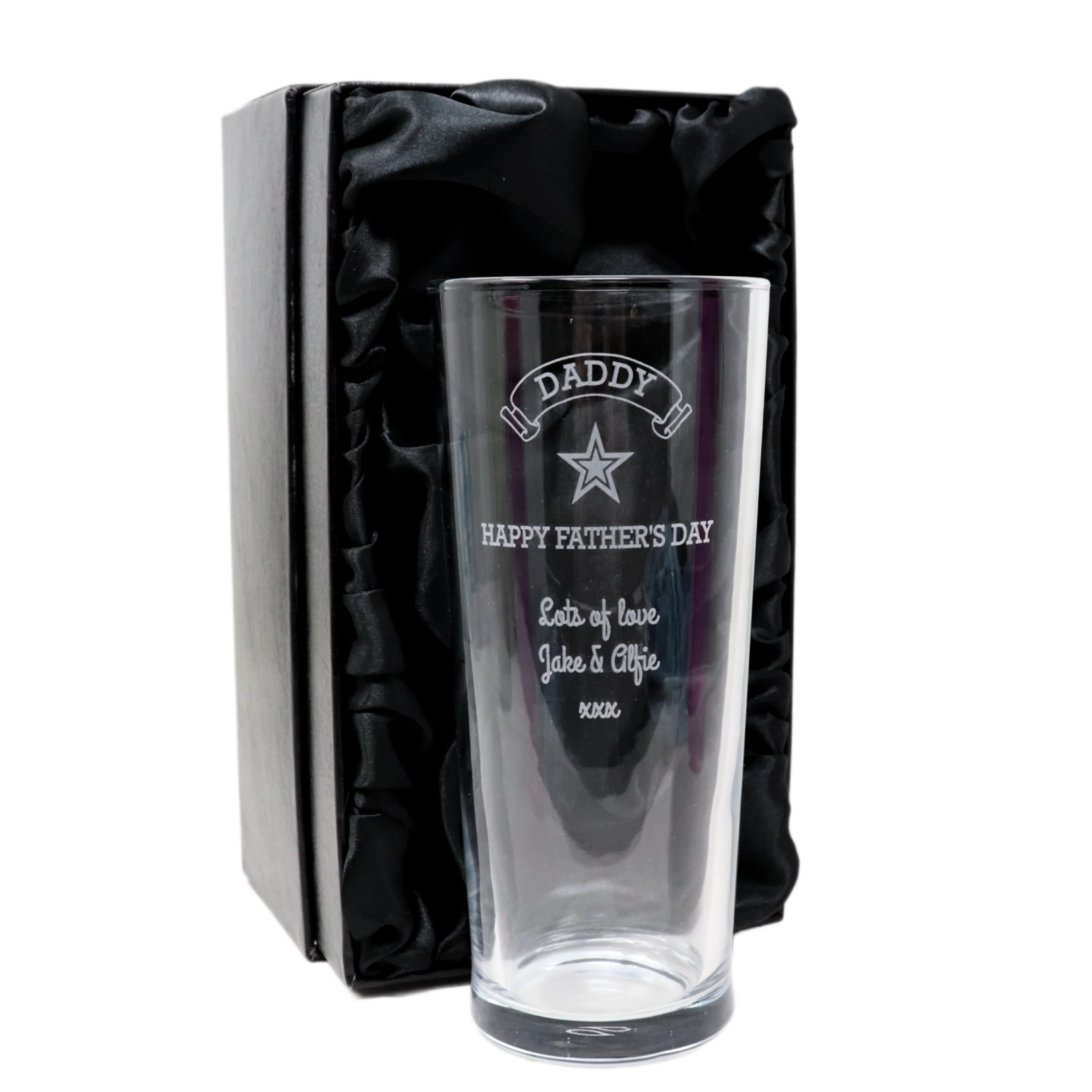 Personalised Engraved Pint Glass - Father's Day Design - Image 3