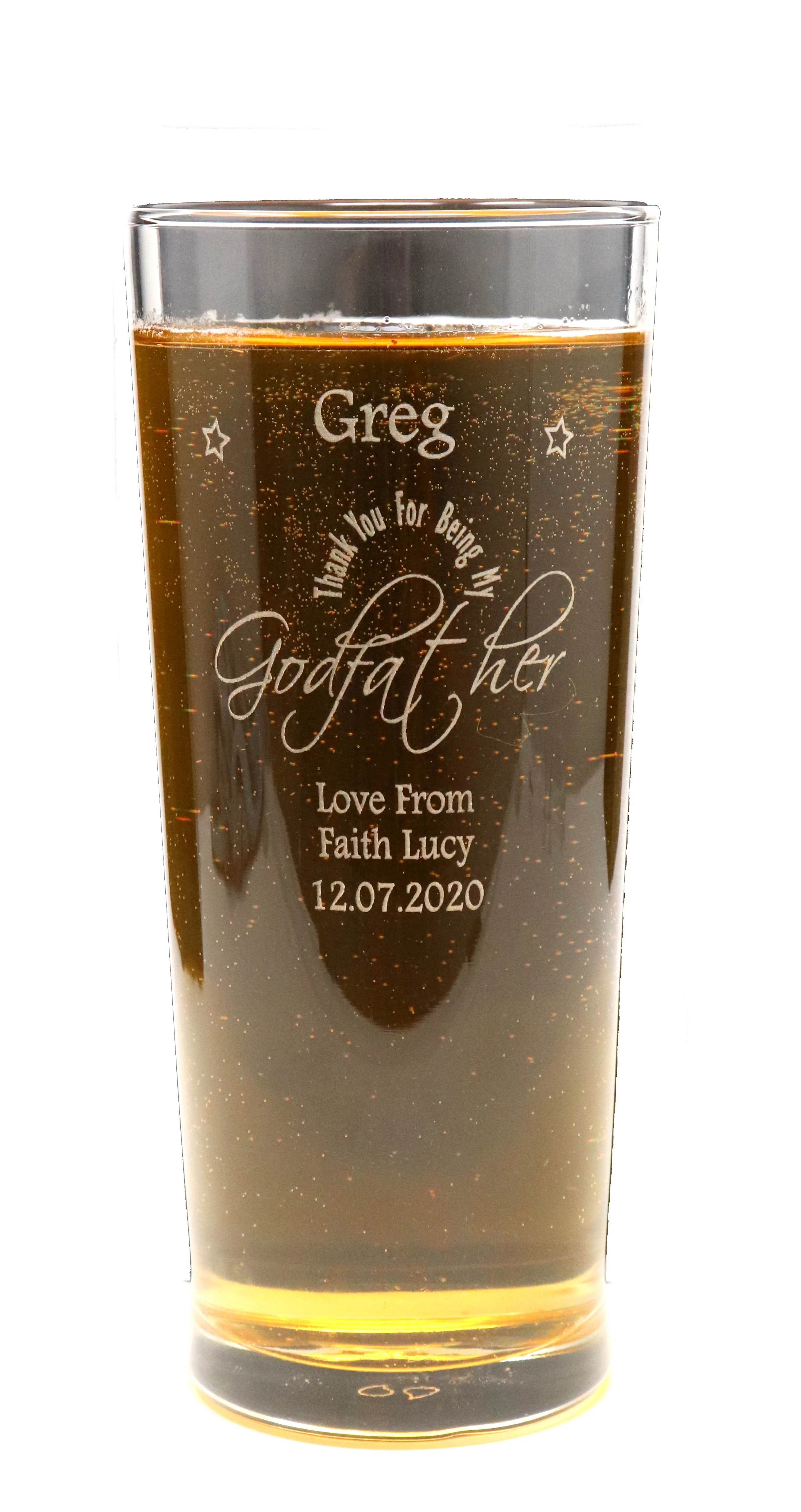 Personalised Pint Glass - Godfather Design - Image 3