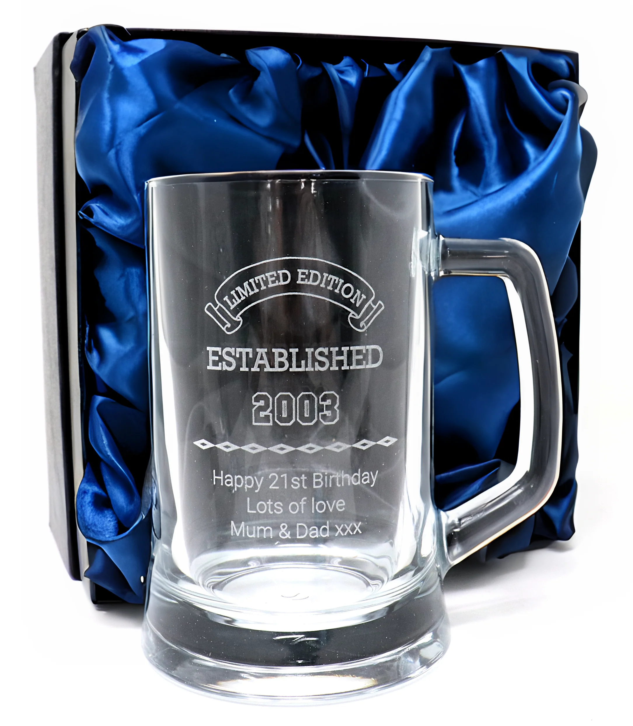 Personalised Pint Glass Tankard - Established Birthday Design - Image 3