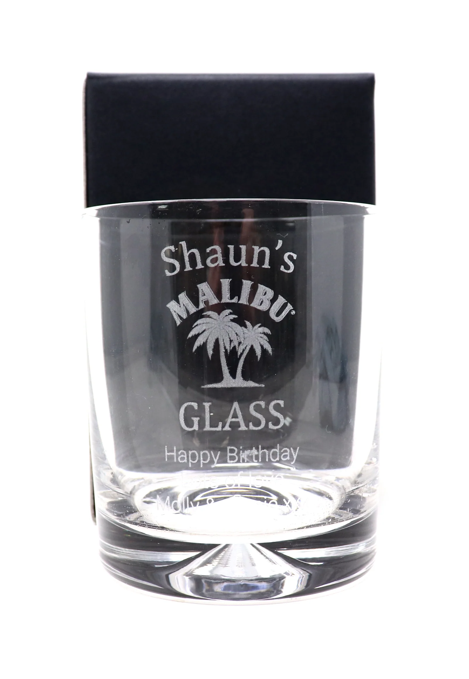 Personalised Malibu Rum Glass Tumbler & Malibu - Image 4