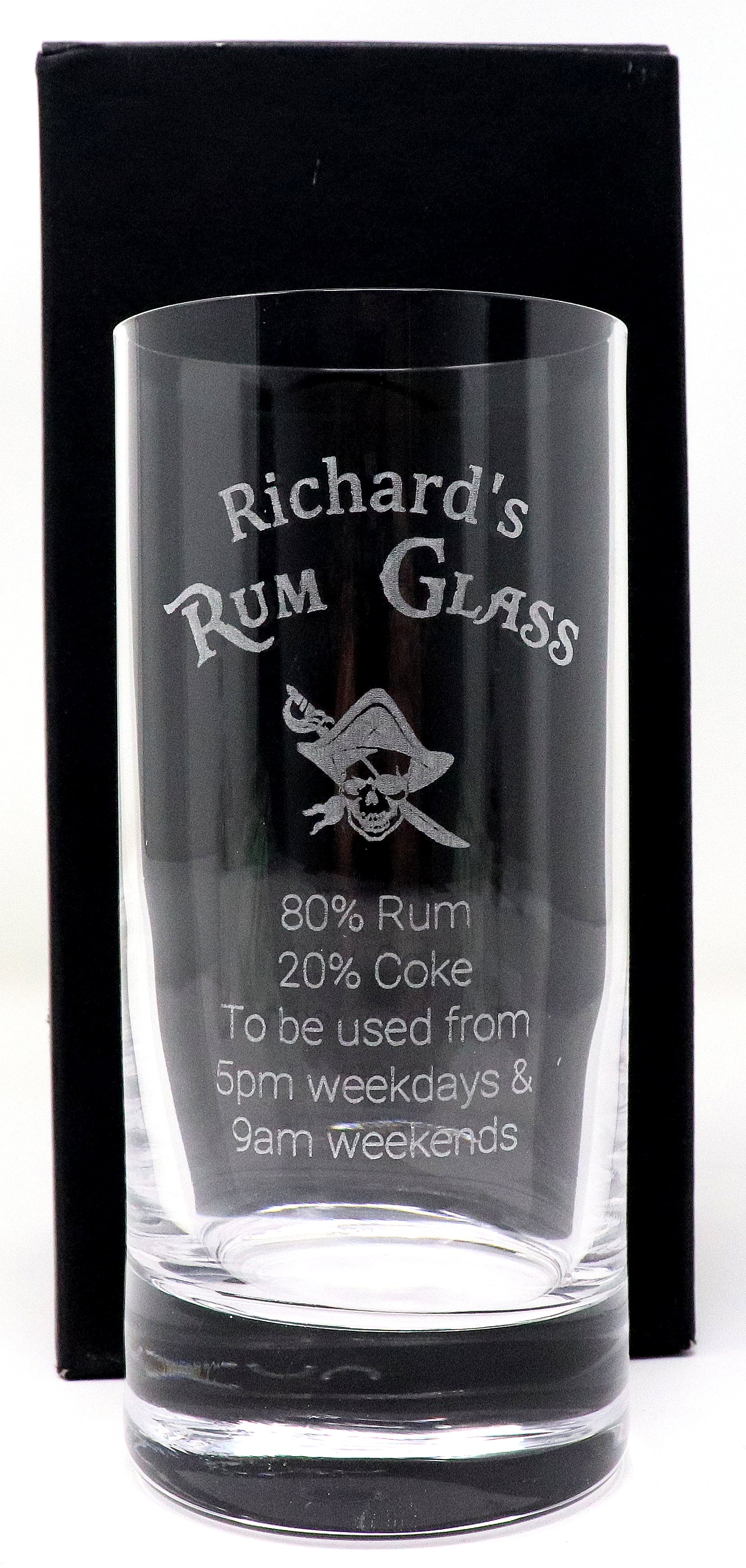 Personalised Highball Glass & 75cl Sailor Jerry Savage Apple - Rum % Design - Image 4