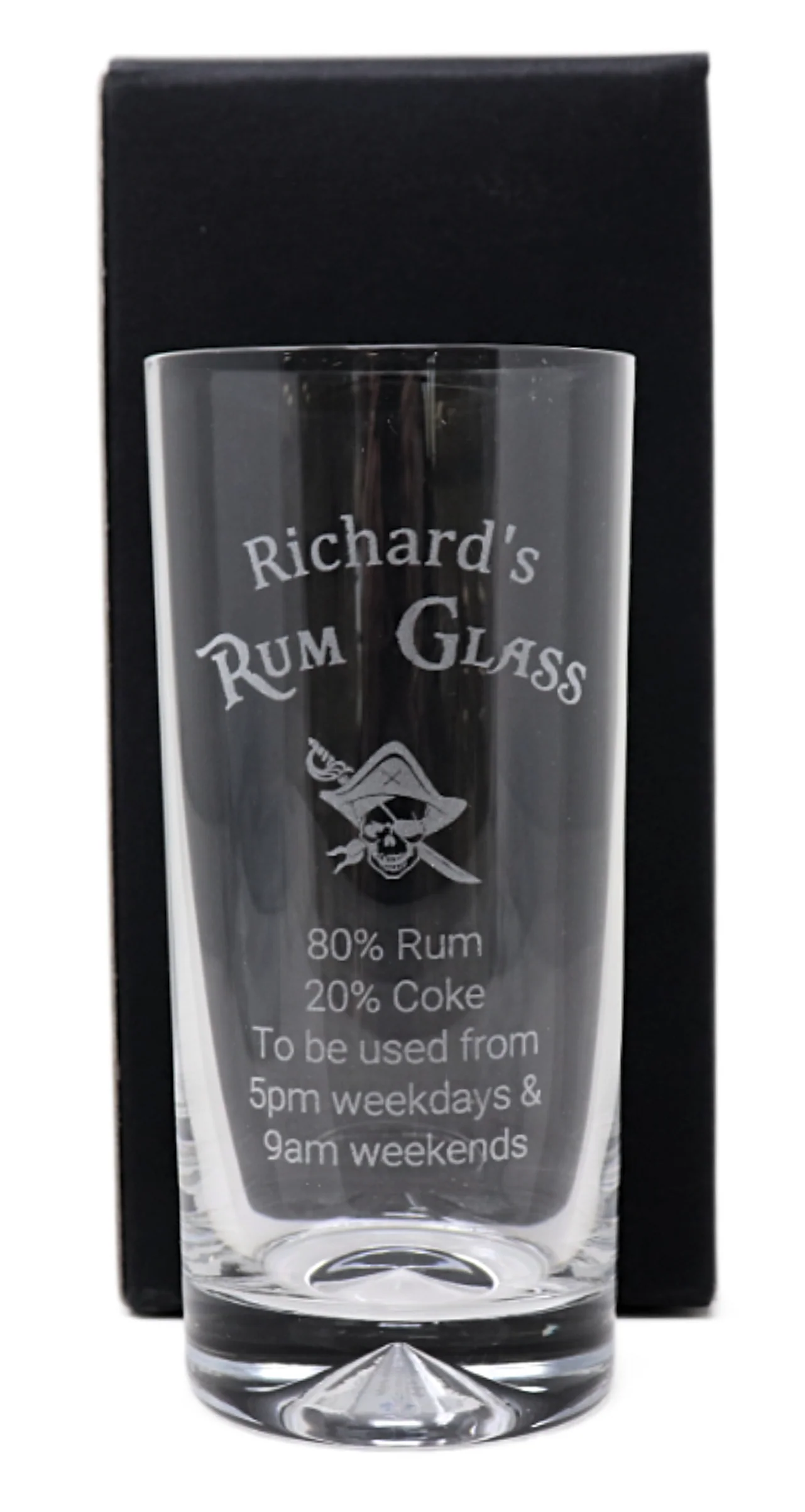 Personalised Rum % Highball Glass & Miniature Rum Gift Set - Image 12