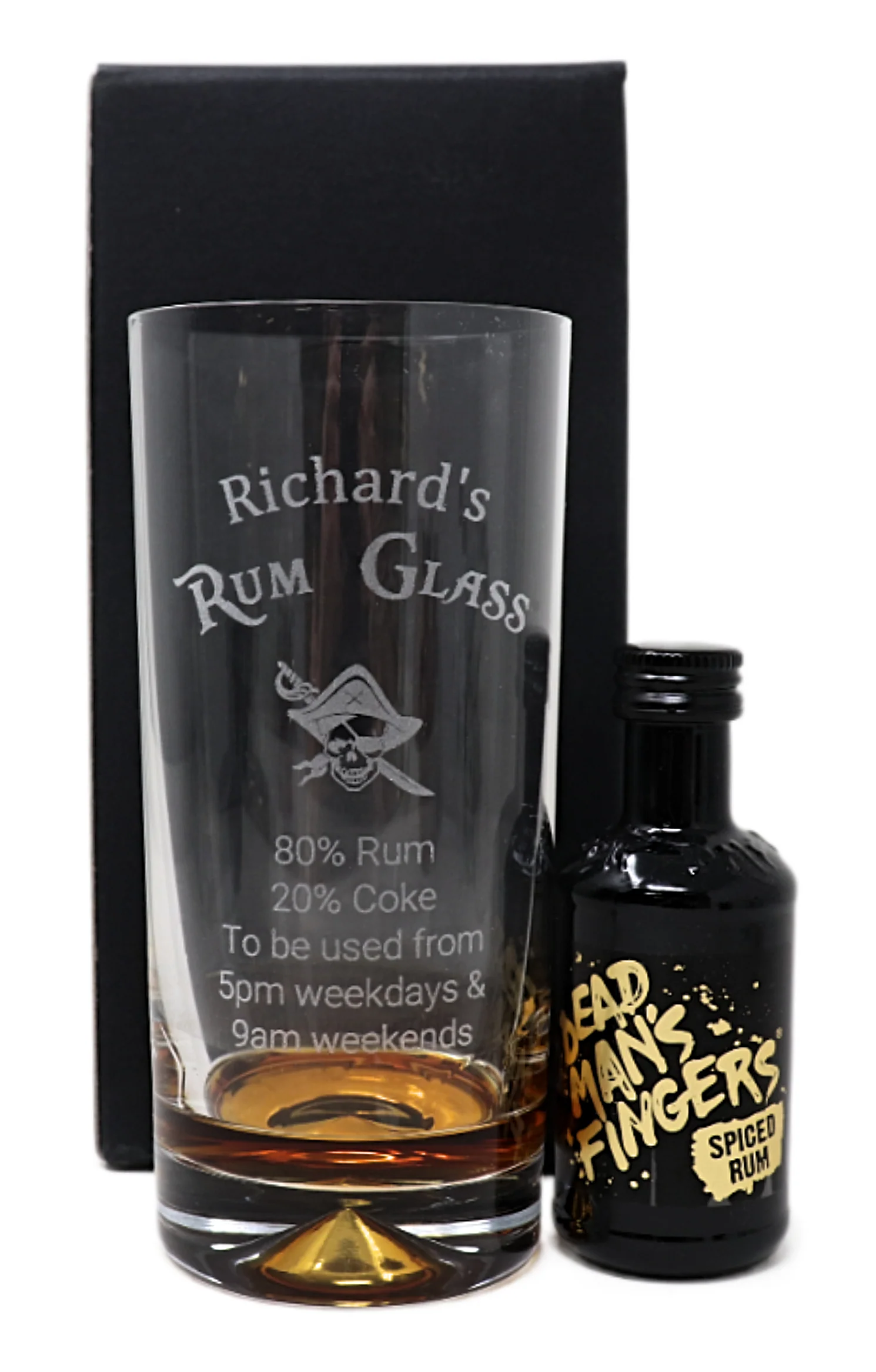 Personalised Rum % Highball Glass & Miniature Rum Gift Set - Image 4