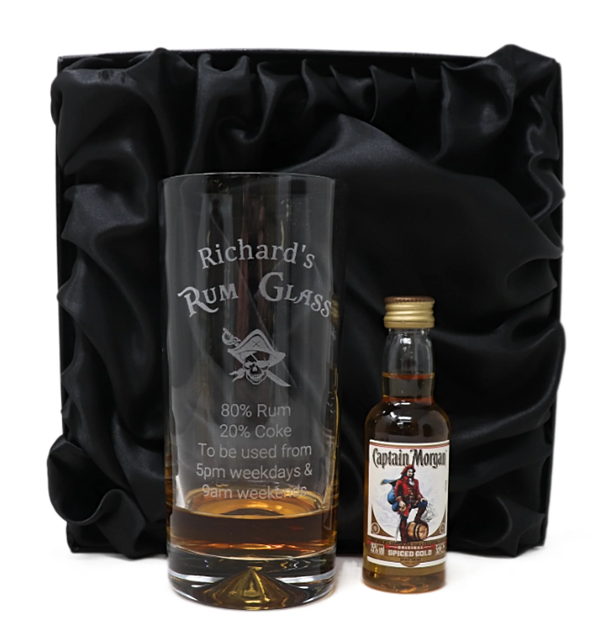 Personalised Rum % Highball Glass & Miniature Rum Gift Set - Image 6