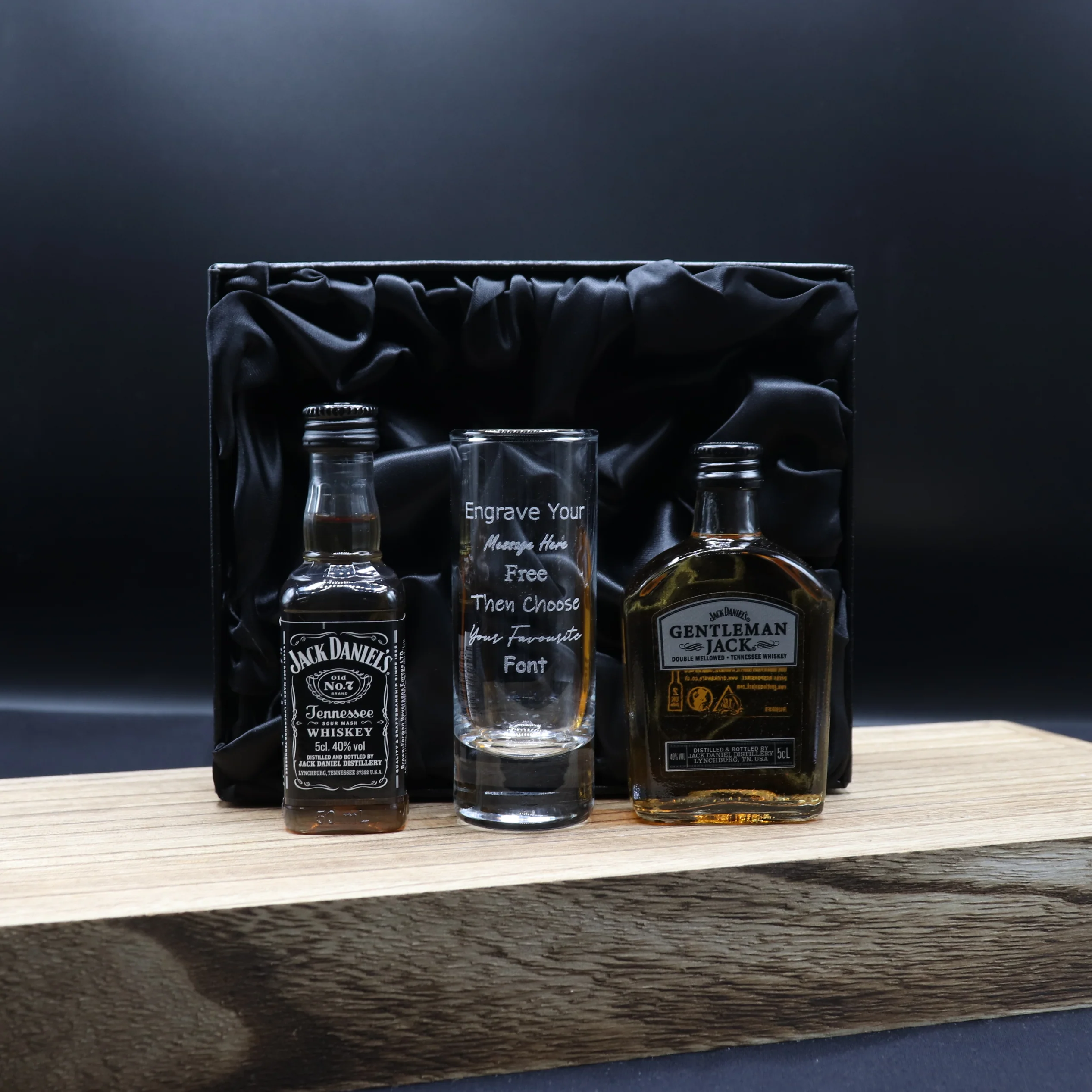 Personalised Tall Shot Glass & Jack Daniels Miniature - Image 10